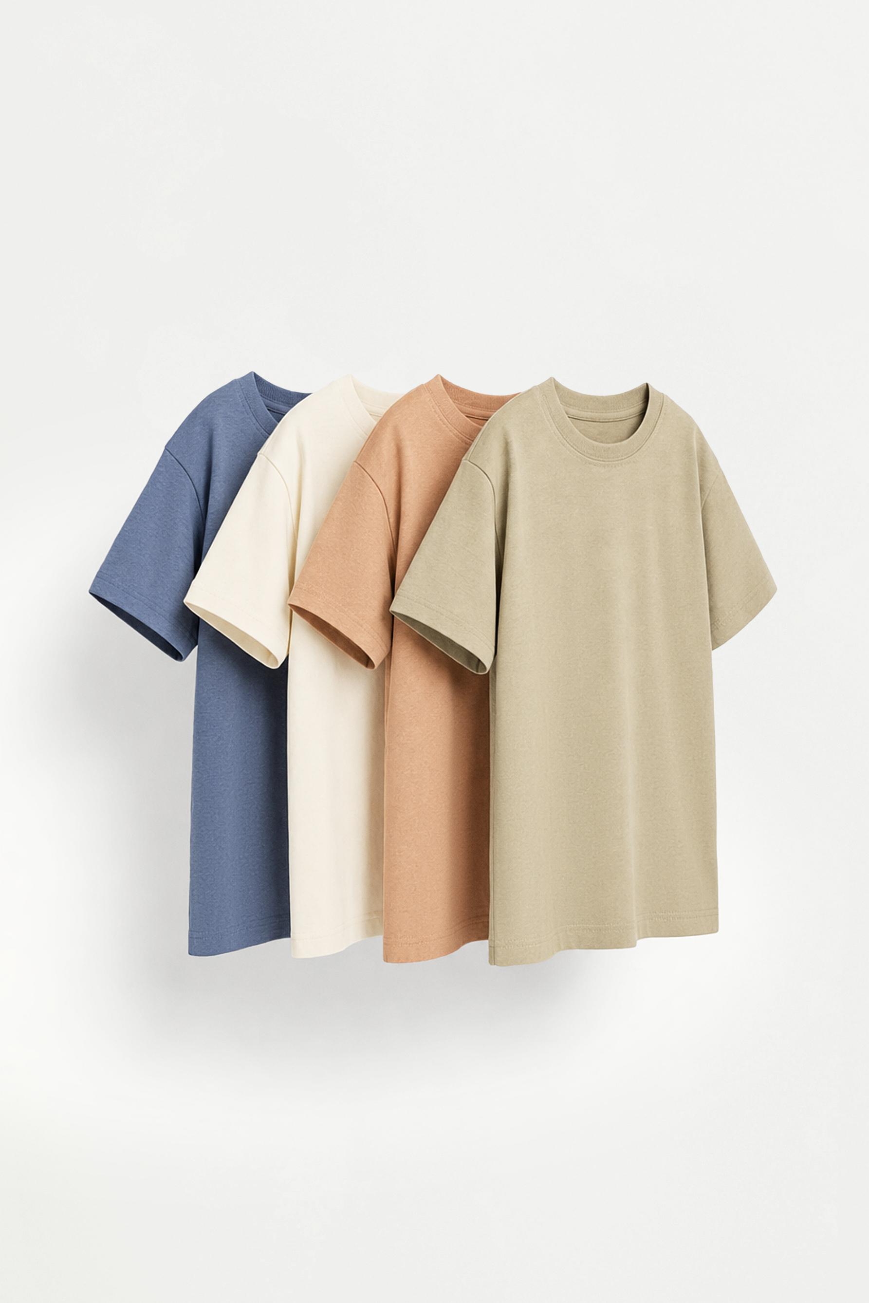 4-Pack of solid T-shirts — FADED INDIGO