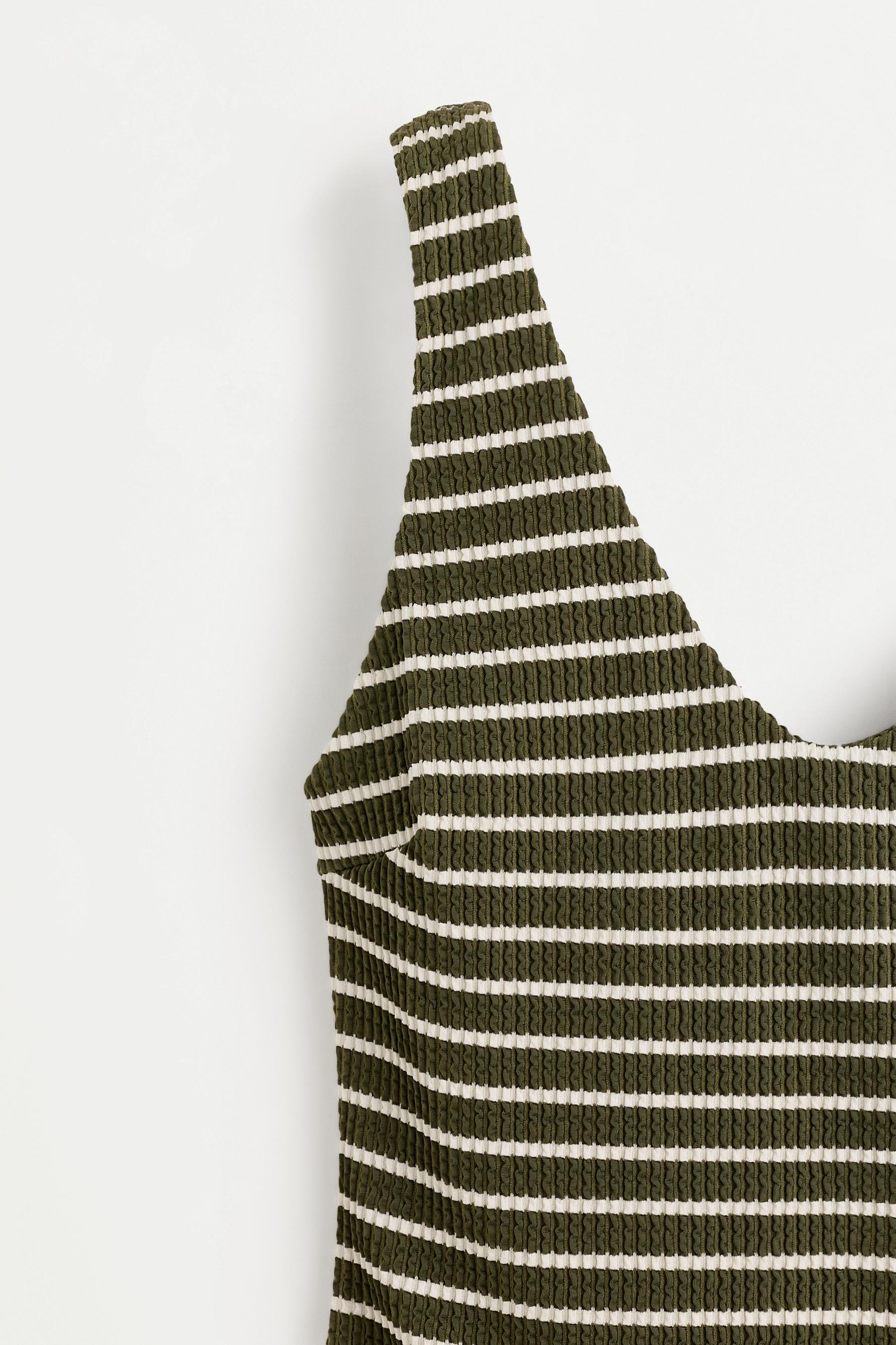 Textured swimsuit — GREEN