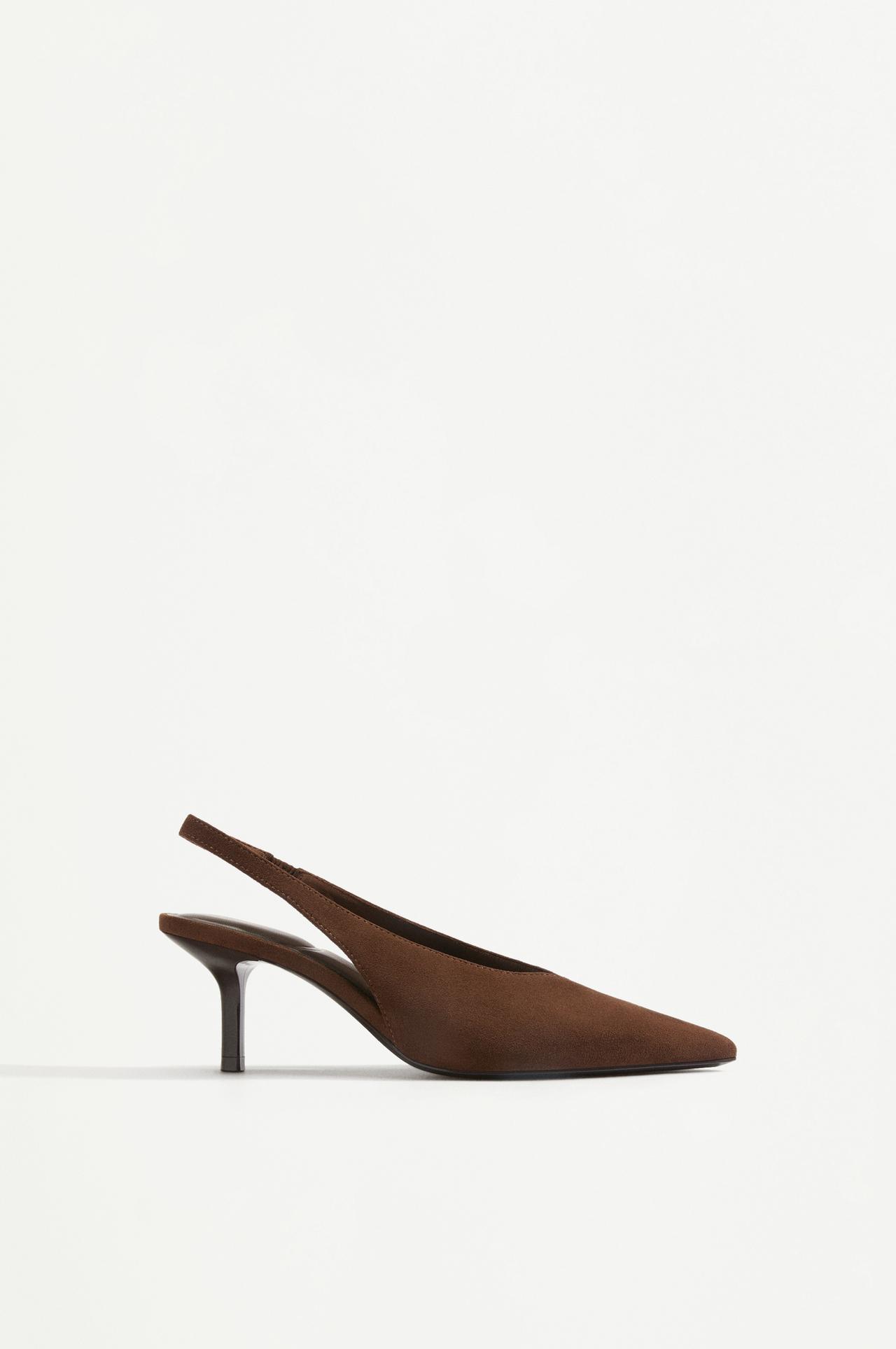 Slingback heels — BROWN