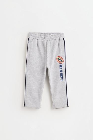 Striped plush trousers — GREY MARL 2
