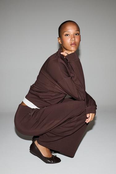 Wide-leg trousers with vertical seams — CHOCOLATE 6