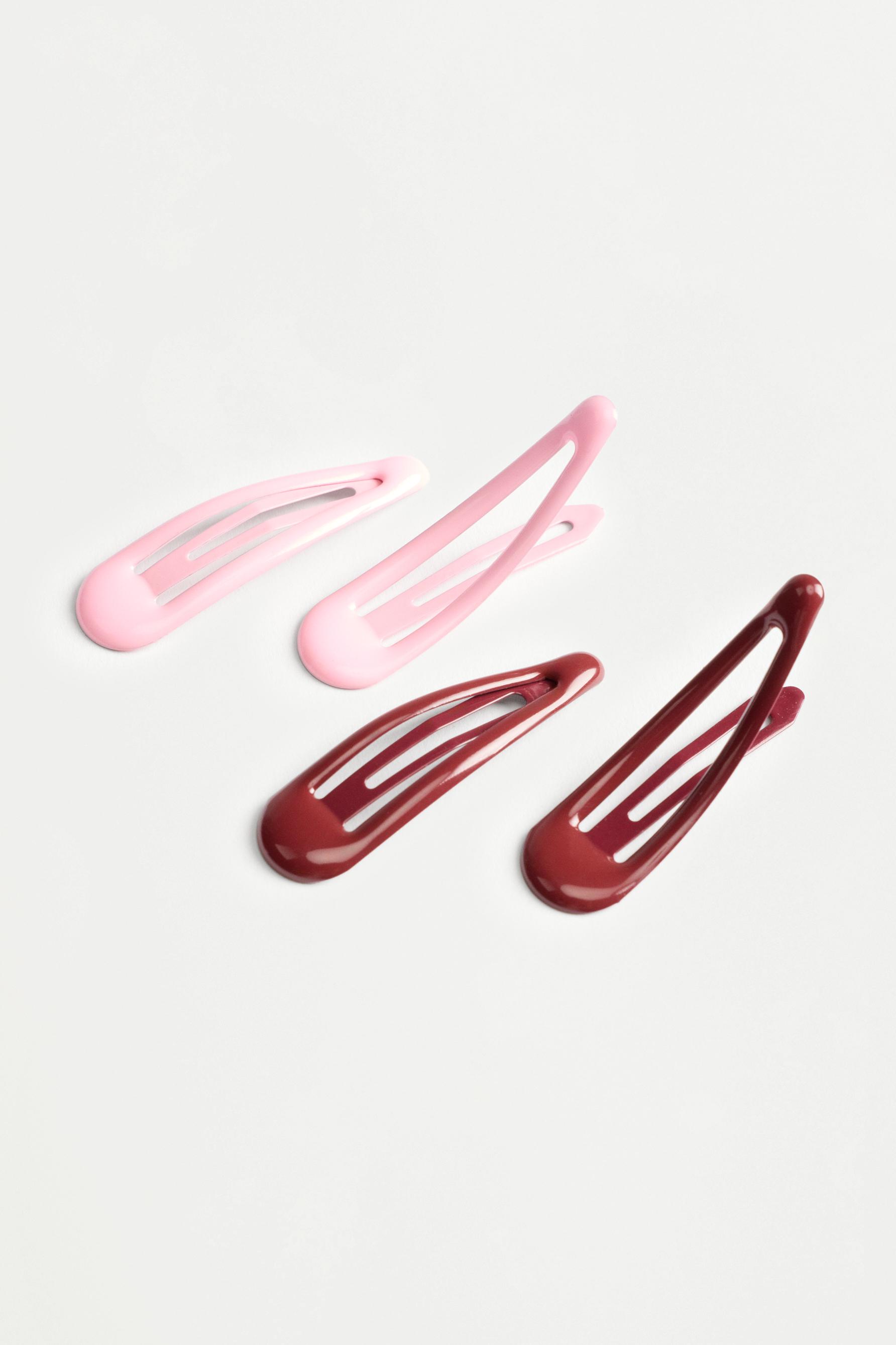 Clip and scrunchie set — BURGUNDY