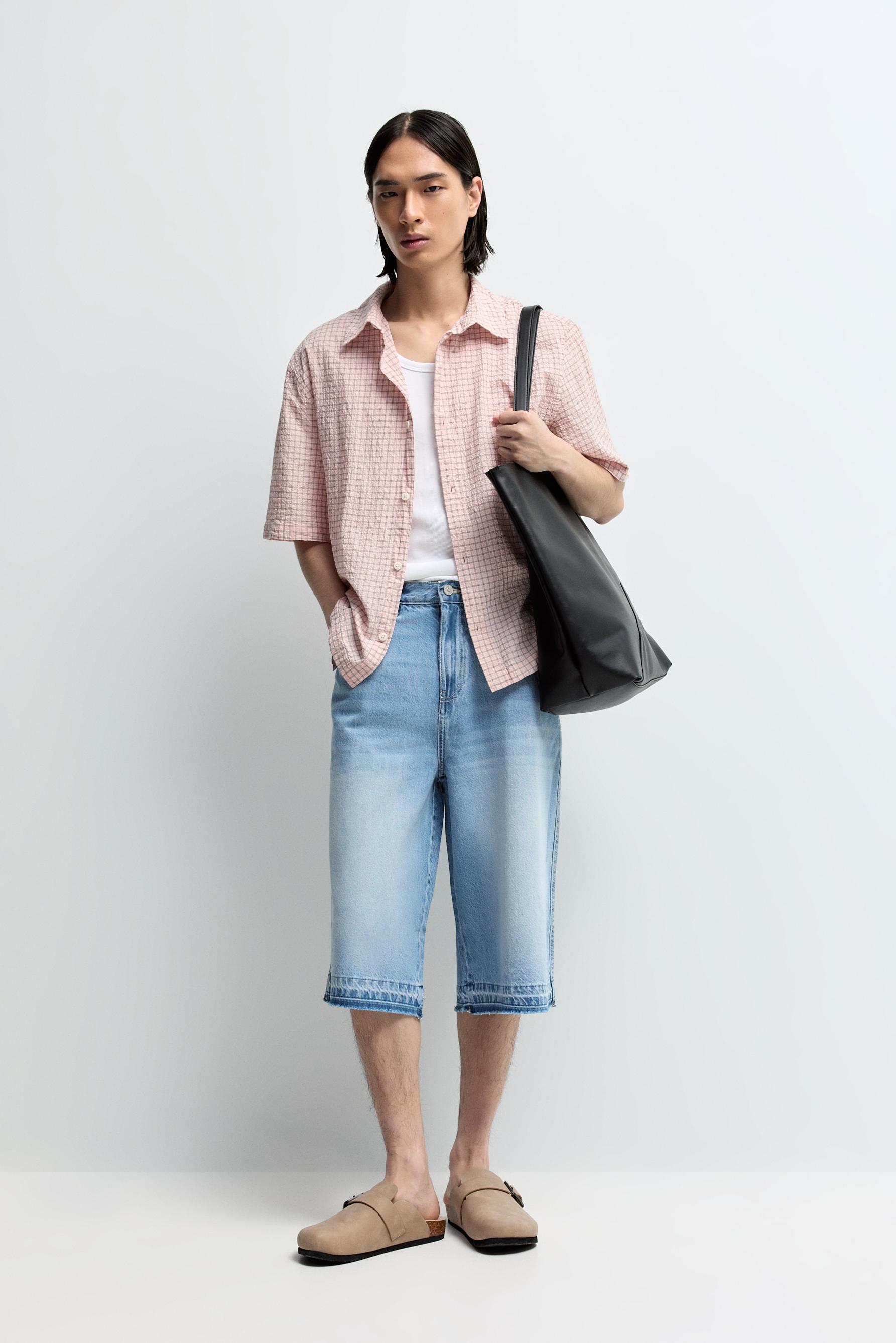 Super baggy denim Bermuda shorts - Short - Socks - ACCESSORIES