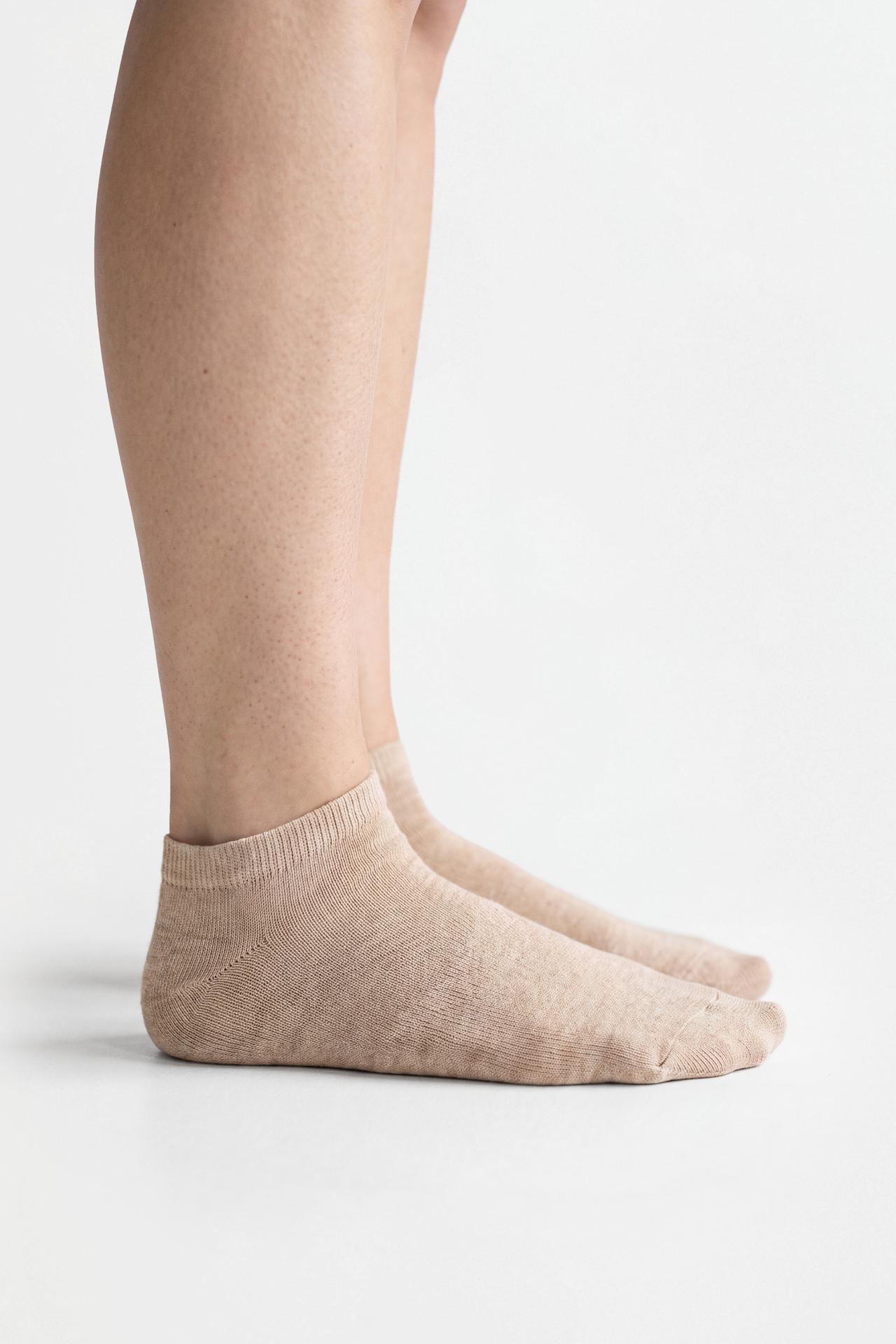 No-show socks (Pack 5) — ECRU