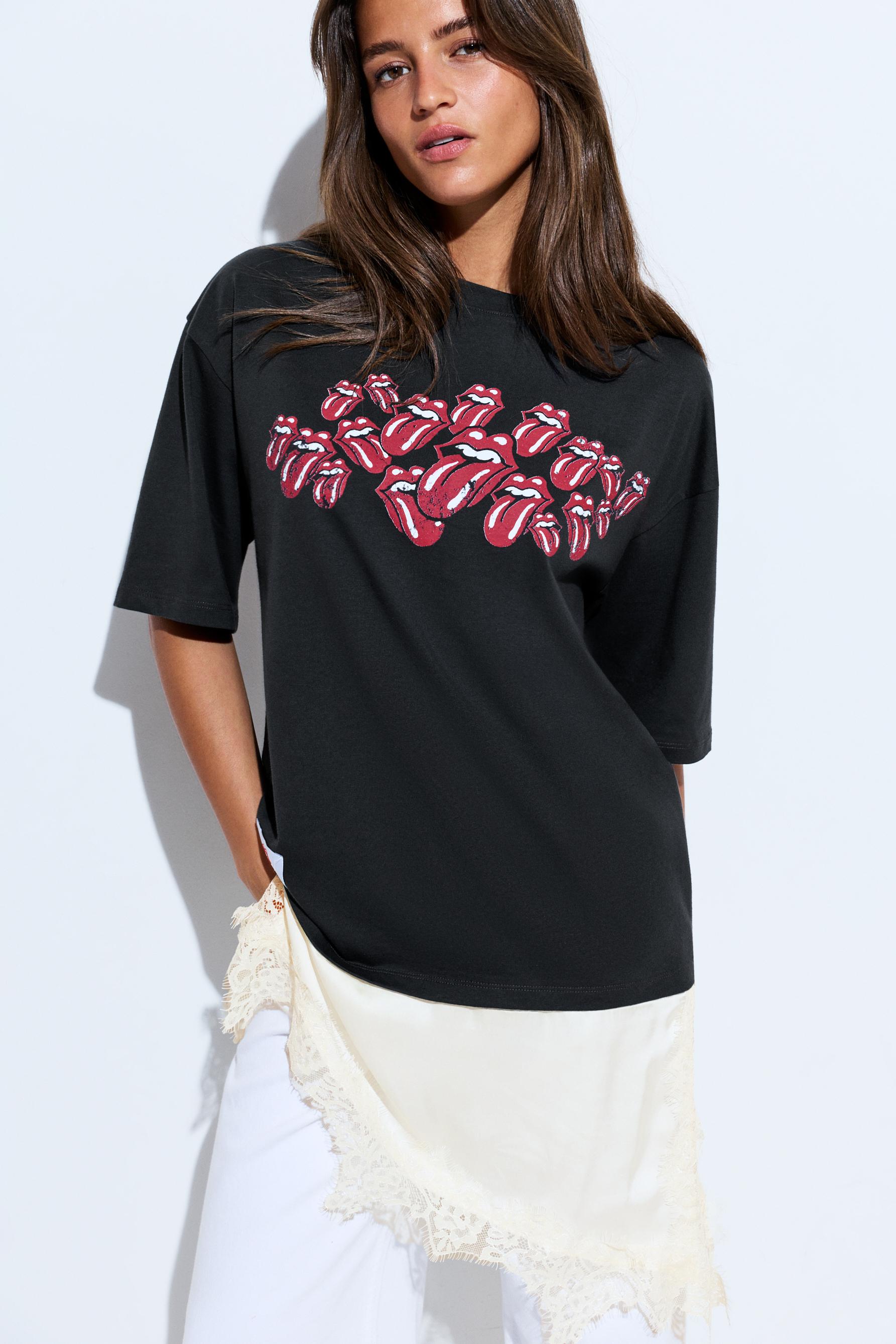Rolling Stones ©Universal oversize T-shirt — BLACK