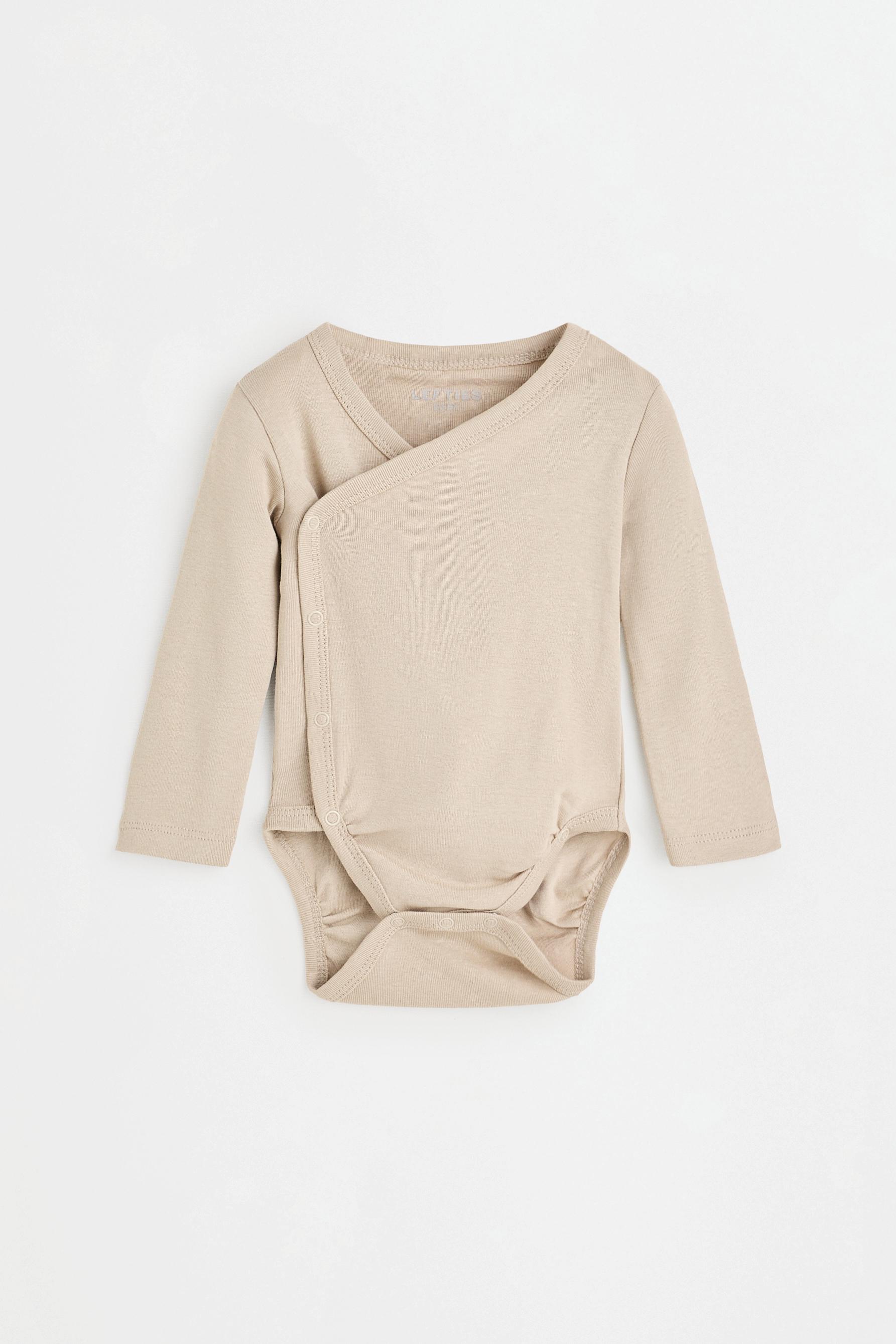 Pack of 2 matching kimono bodysuits — TAUPE BROWN