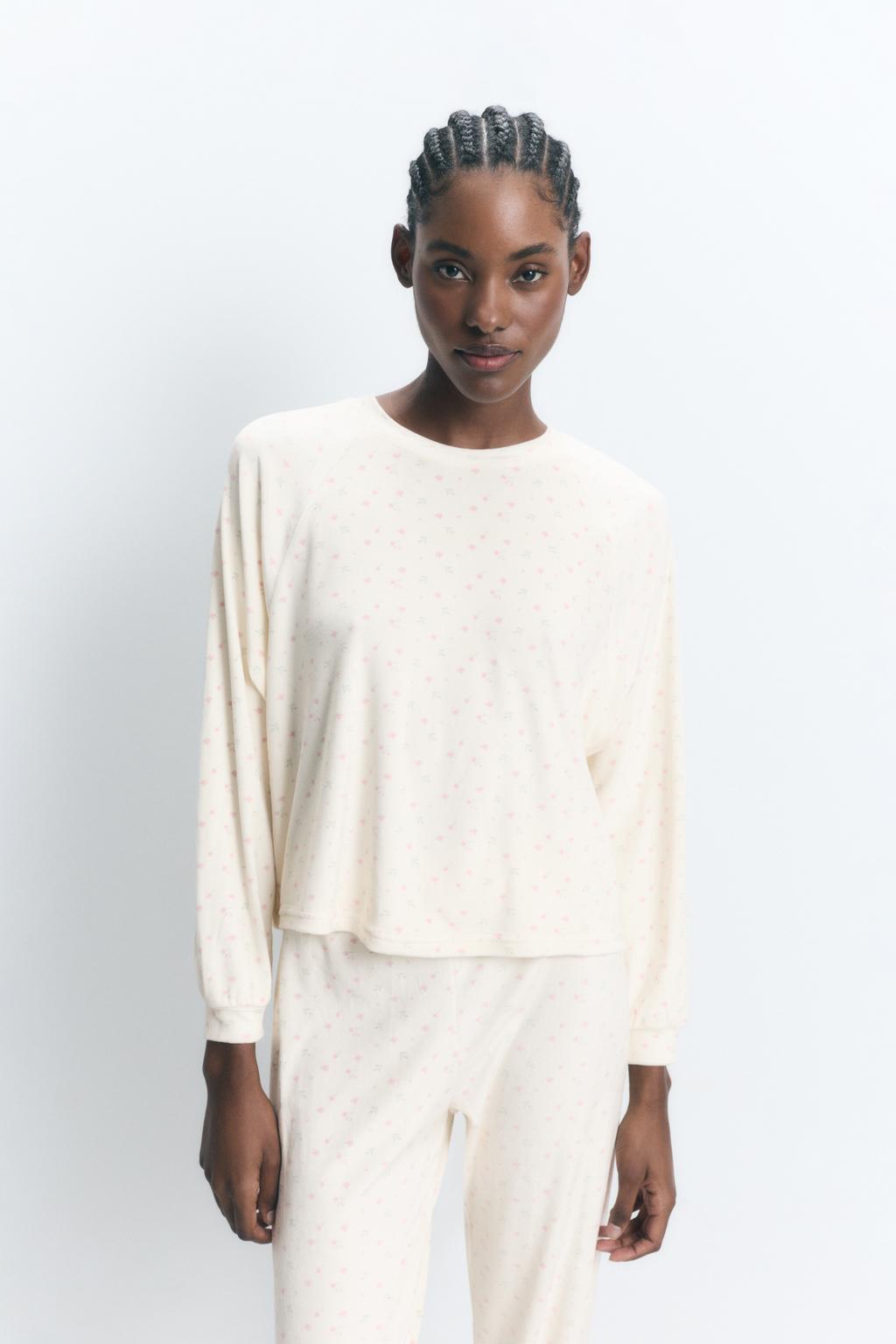 Pijama terciopelo estampado