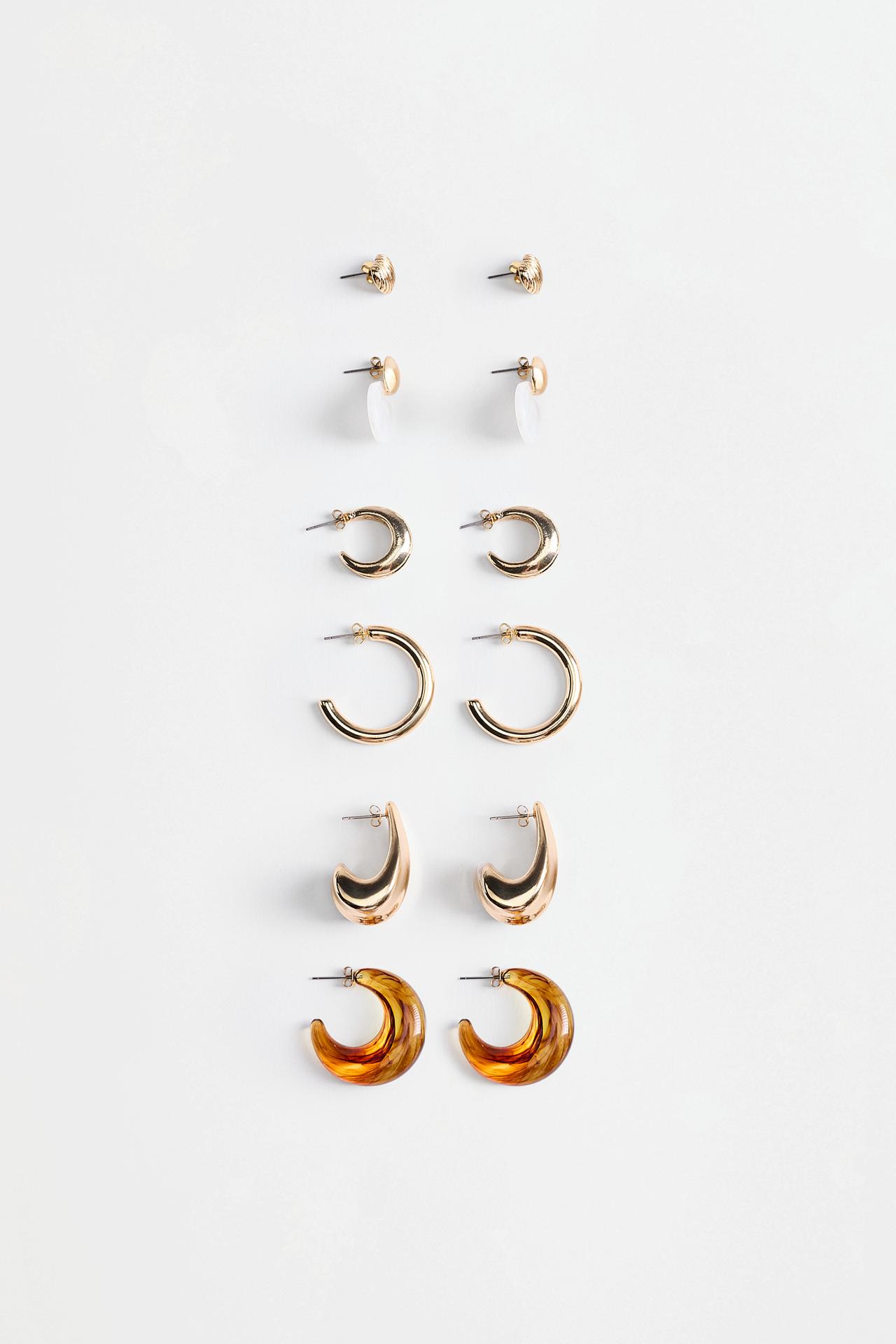 Mismatched Earrings (6-Pack) — GOLD