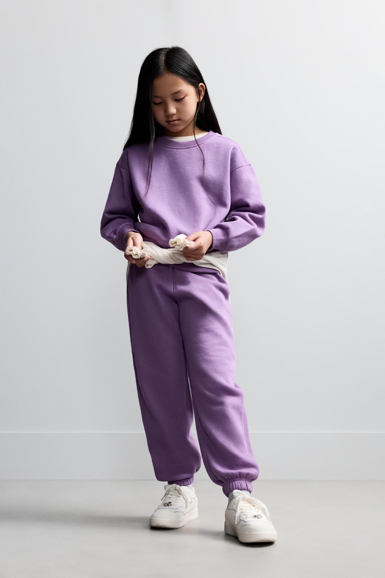 Plain plush sweatshirt — MAUVE PINK