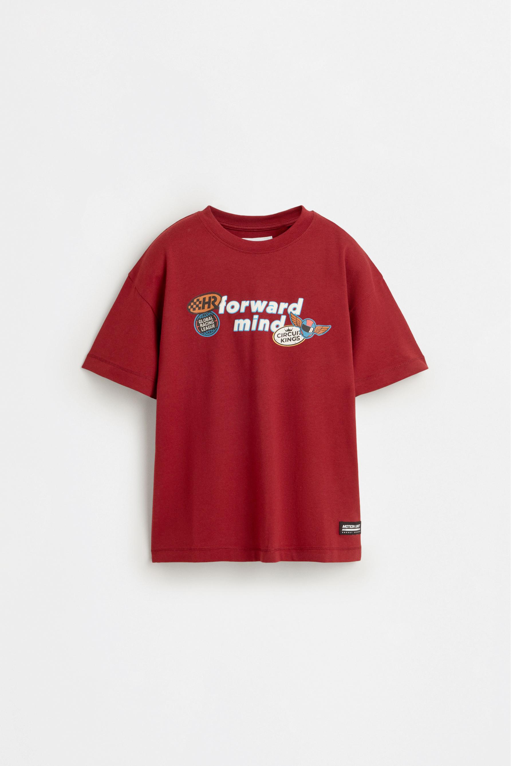 T-shirt with a maxi print on the back — MAROON