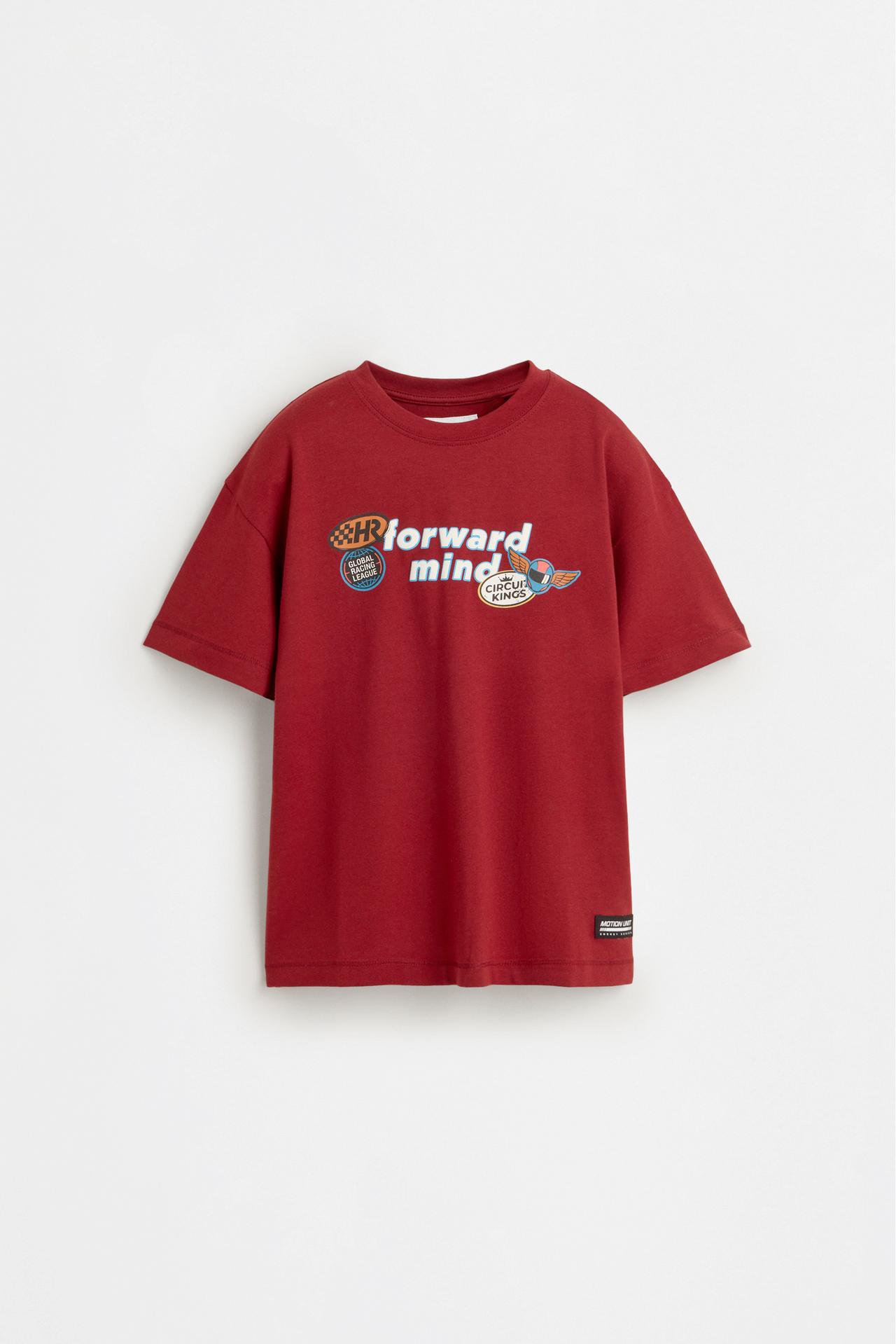 T-shirt with a maxi print on the back — MAROON