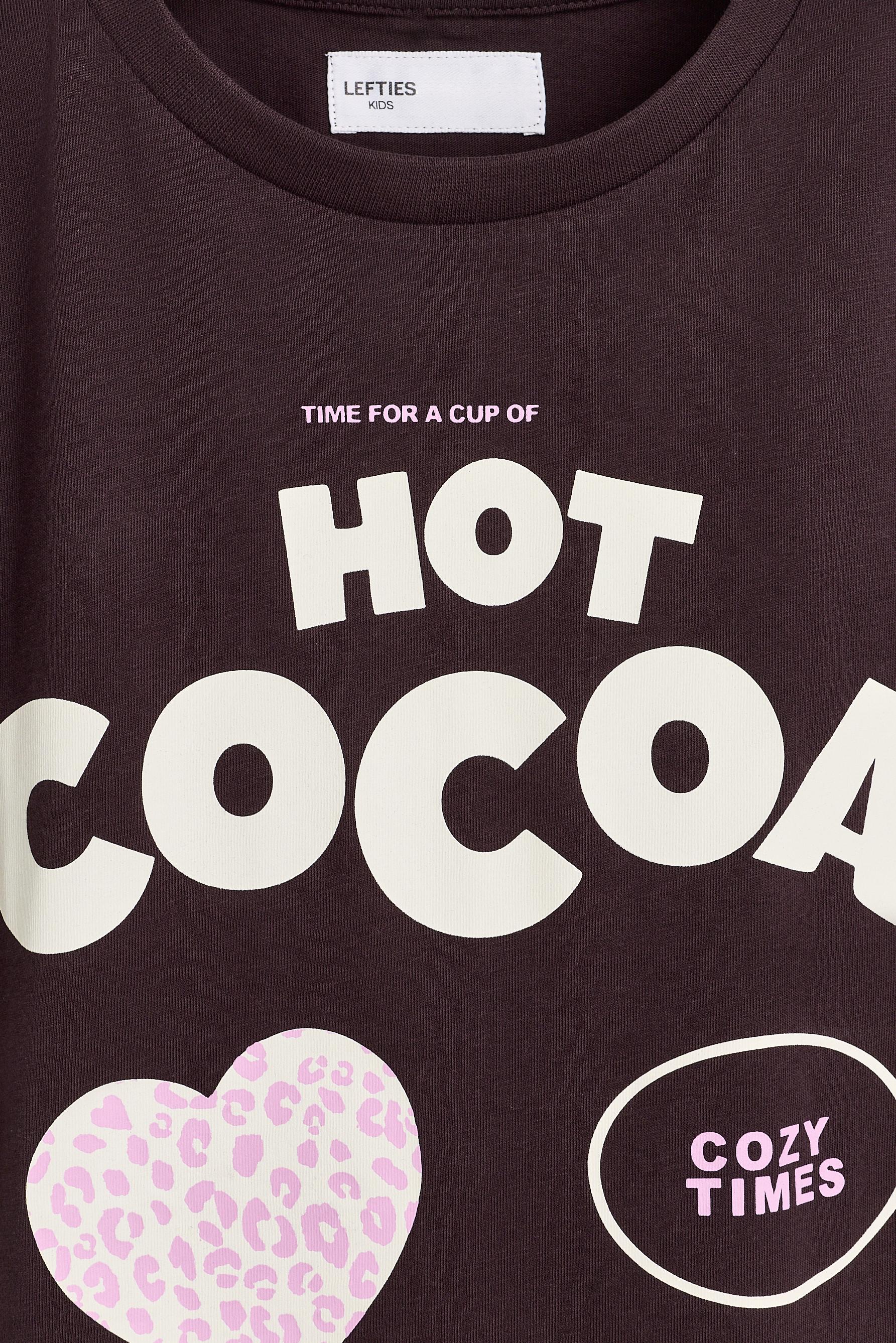 Printed T-shirt — DARK BROWN