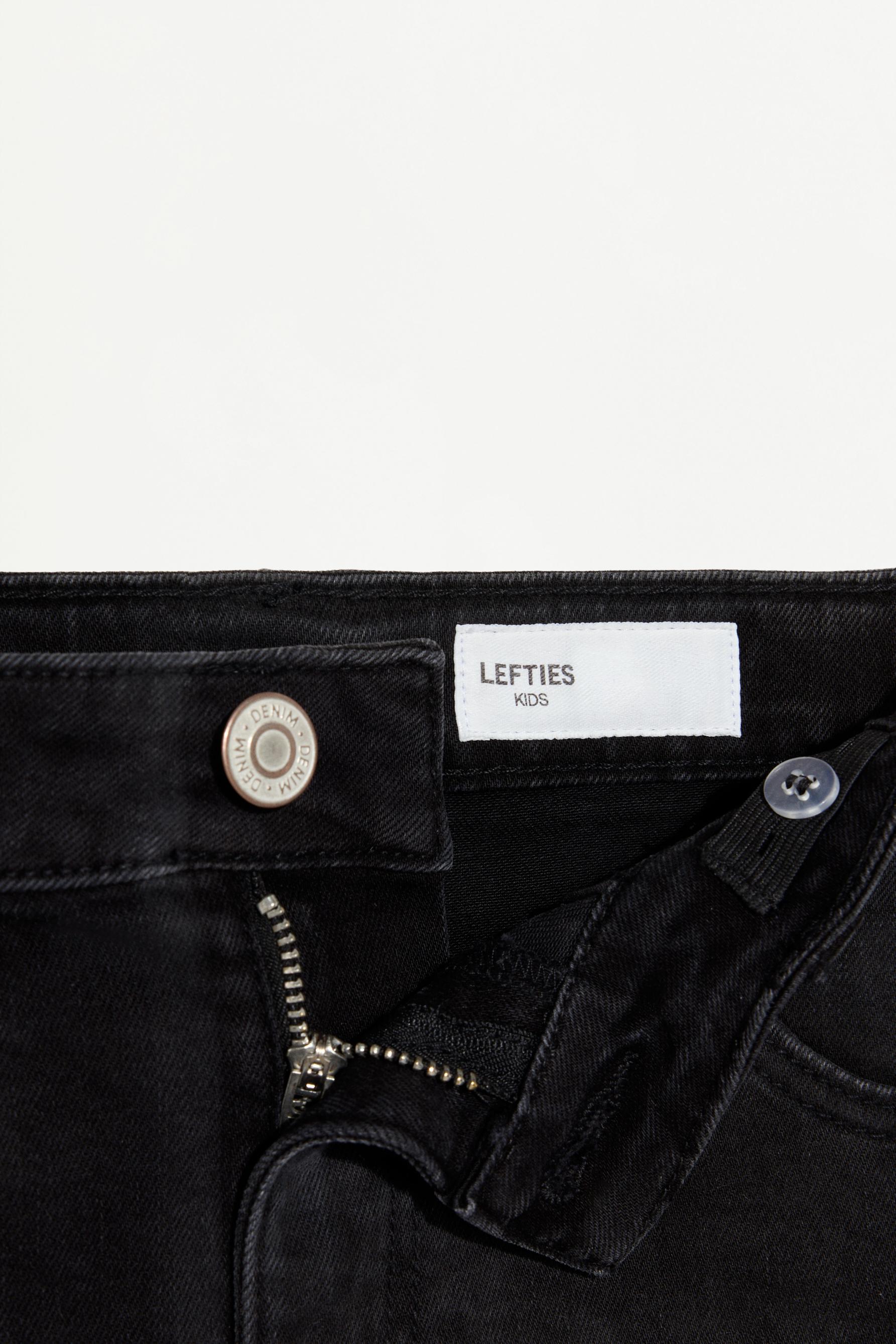 Stretch denim shorts — BLACK