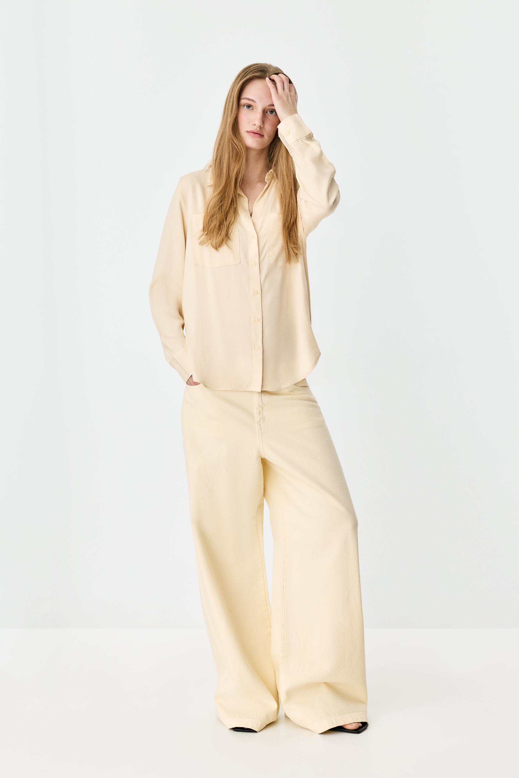 Basic henley shirt — VANILLA