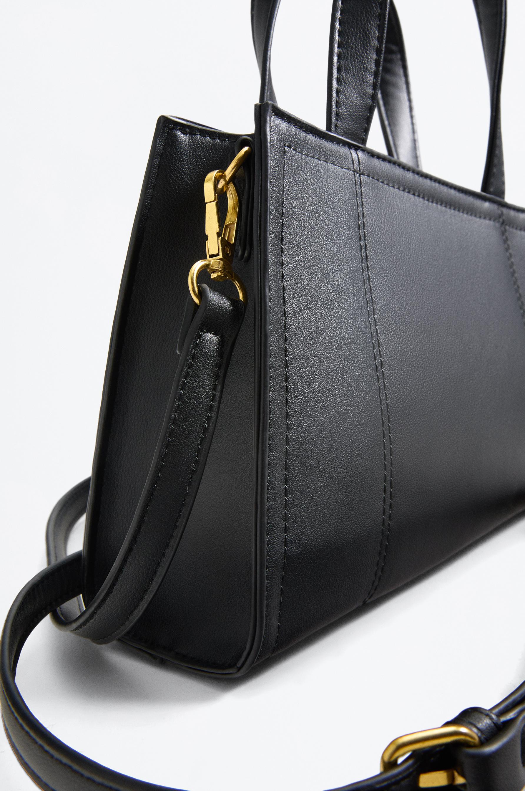 Asymmetric city crossbody bag — BLACK