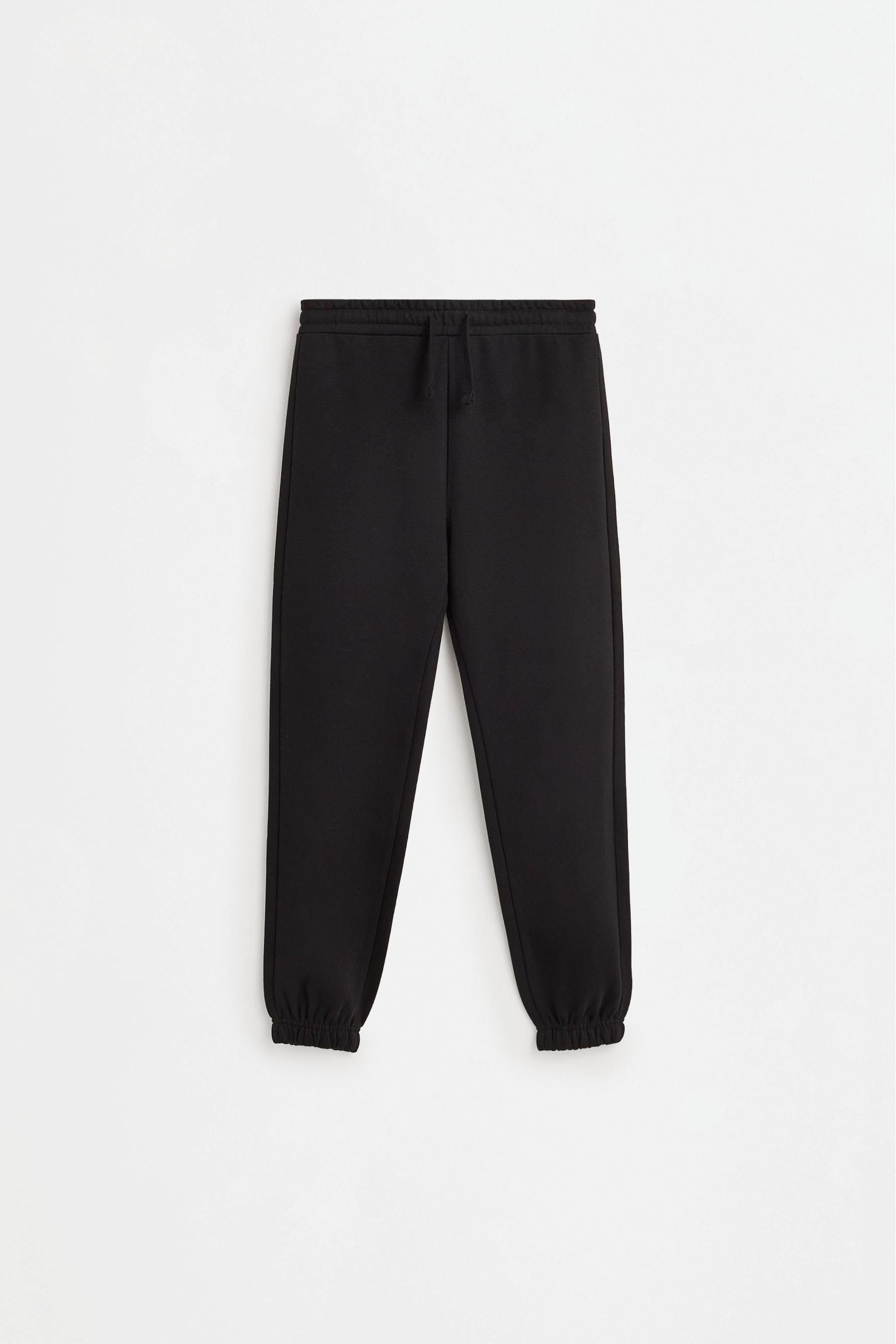Plush joggers — BLACK