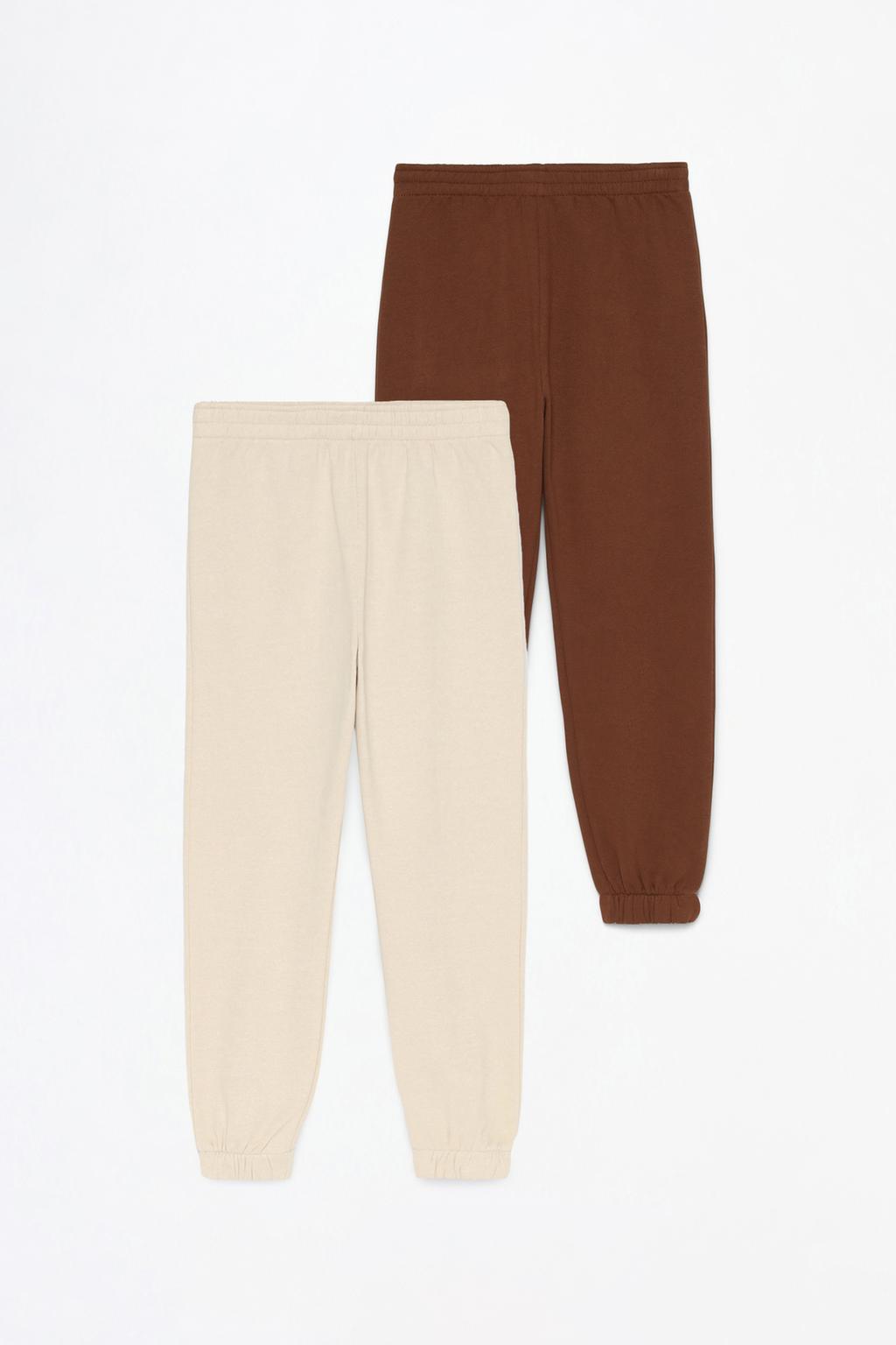 Pack of 2 basic plush trousers