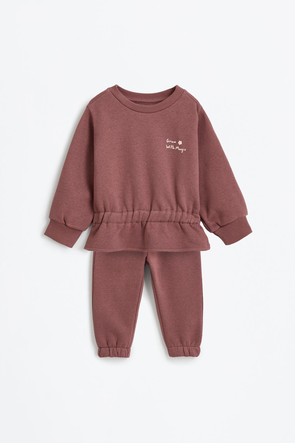 Plush sweatshirt and trousers co-ord