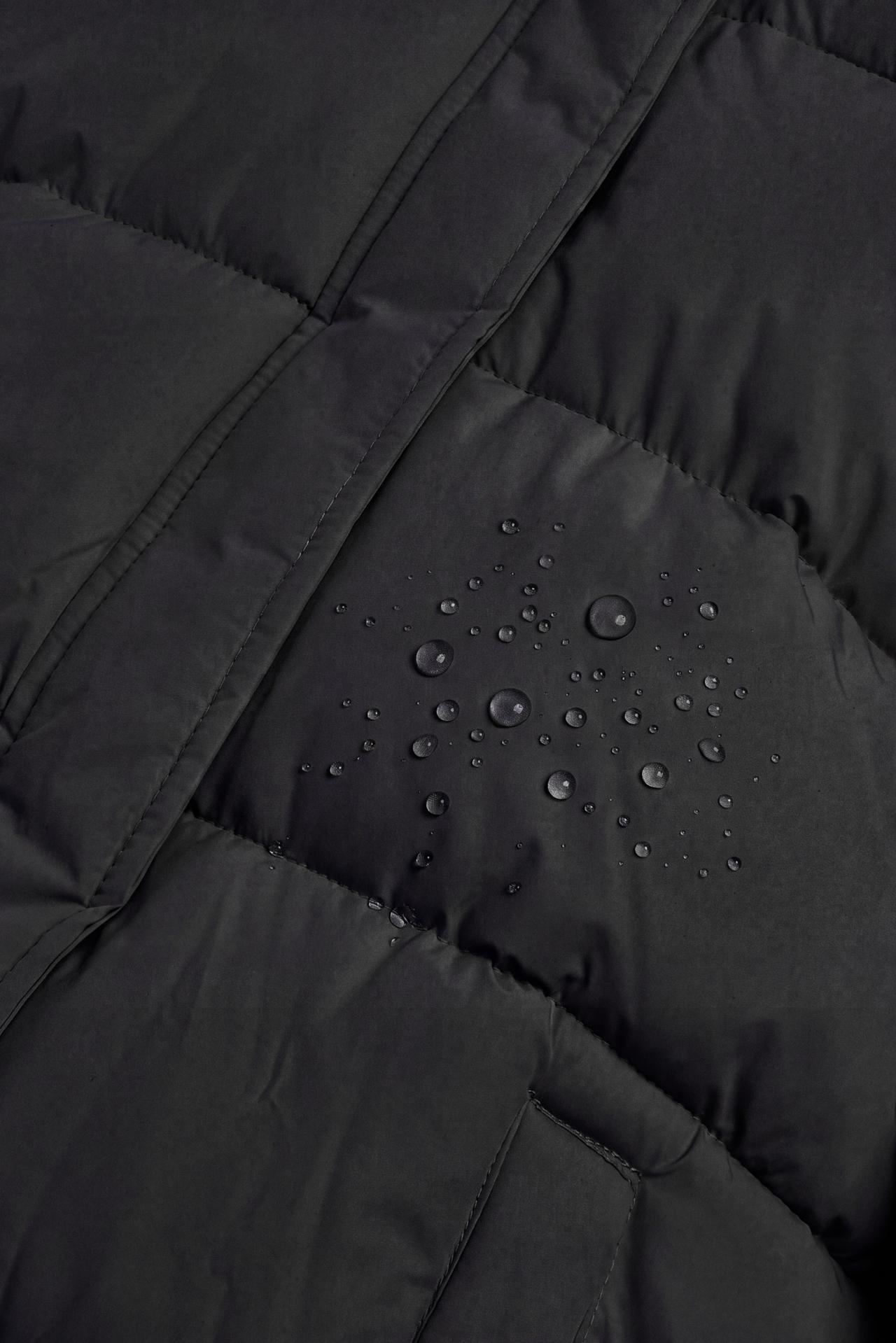 Quilted coat — BLACK