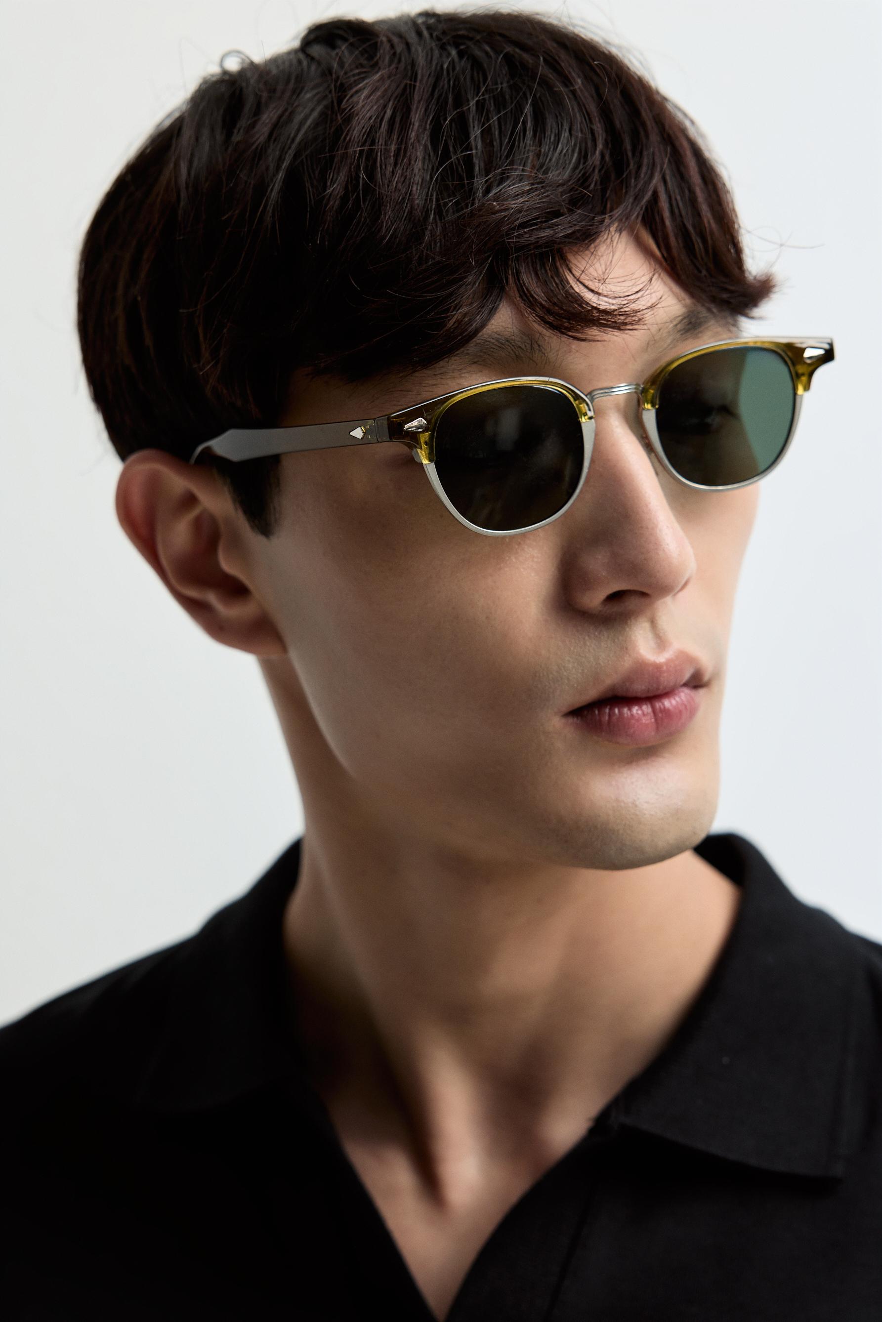 Browline sunglasses — KHAKI