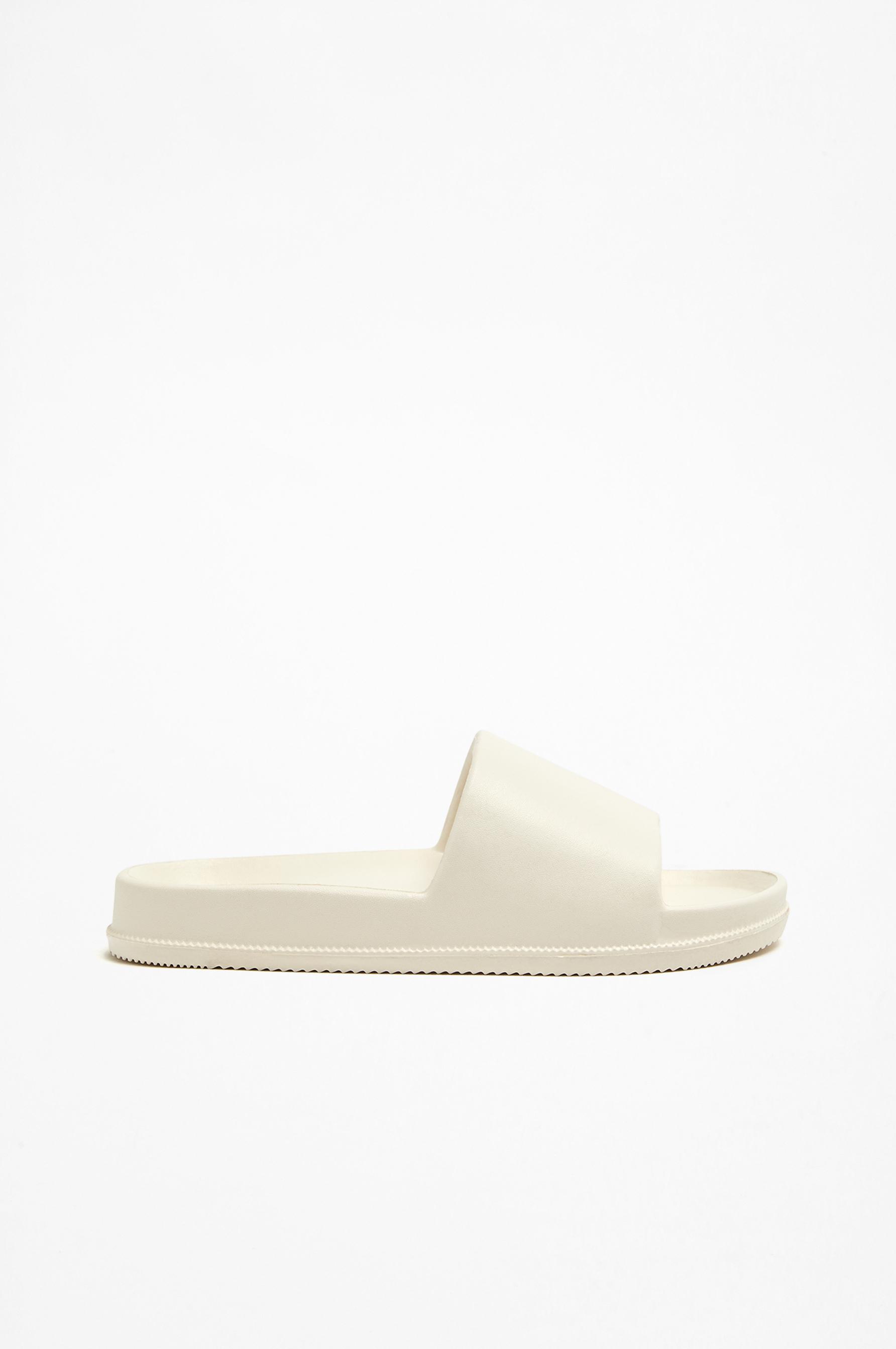 Shower slide sandals — ECRU