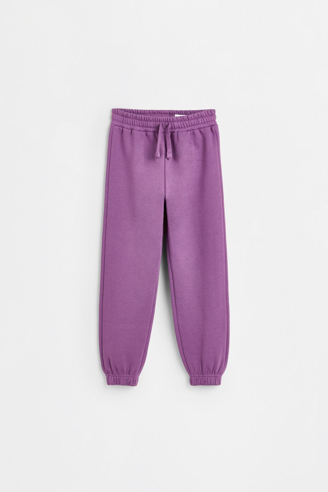 Pack of 2 plain plush jogger pants — MAUVE PINK