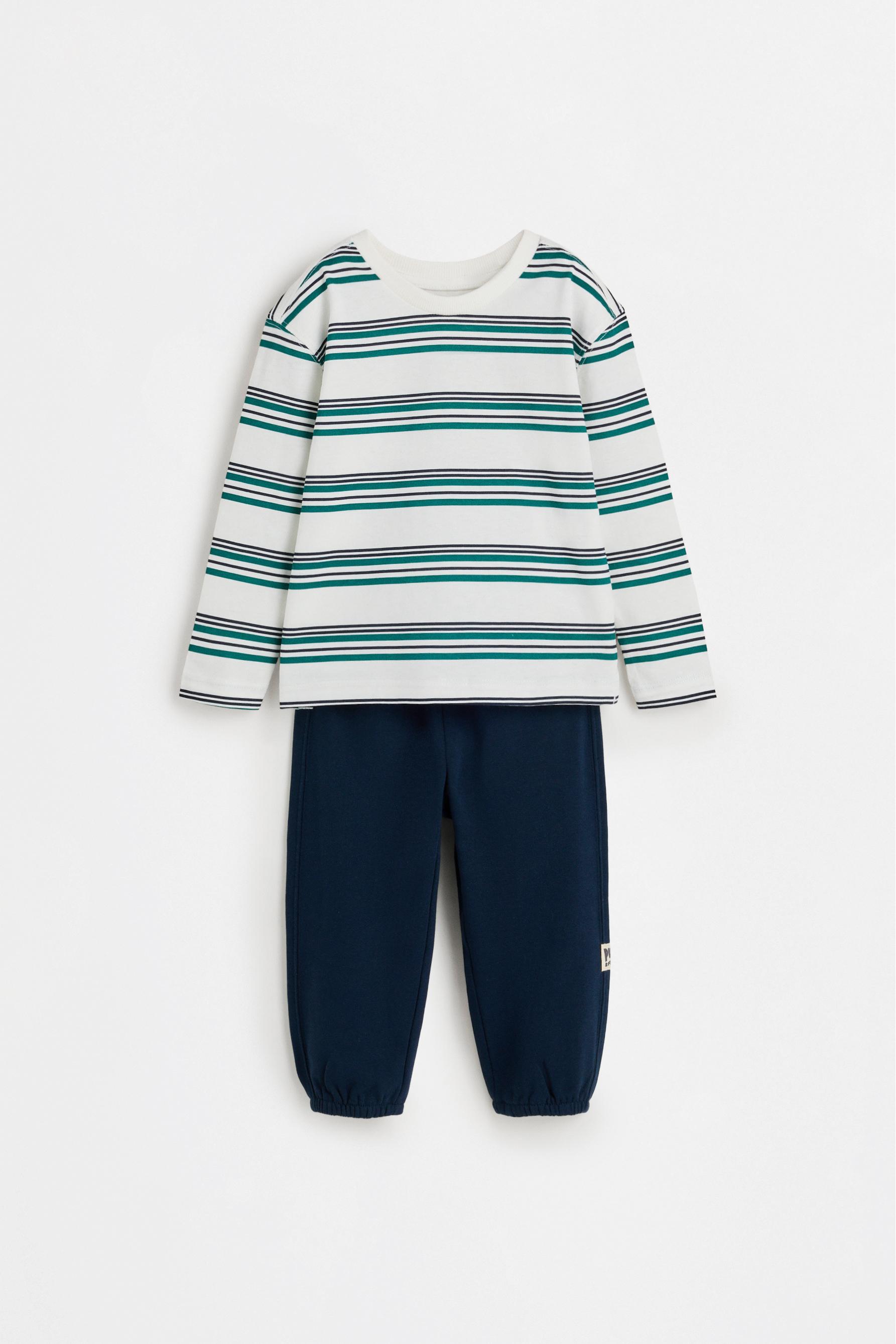 5-pack of T-shirt and fleece pants sets — NAVY
