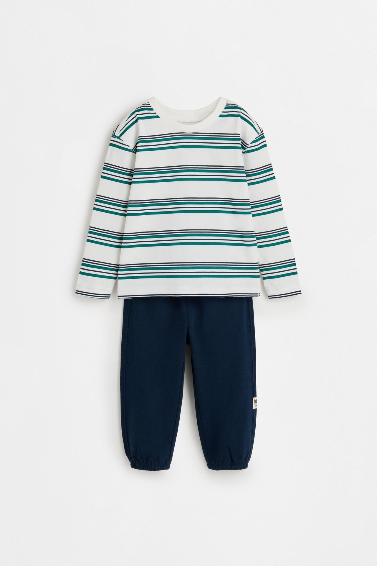 5-pack of T-shirt and fleece pants sets — NAVY