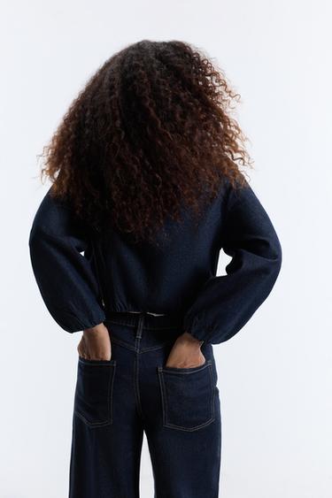 Denim jacket with studs — NAVY 4