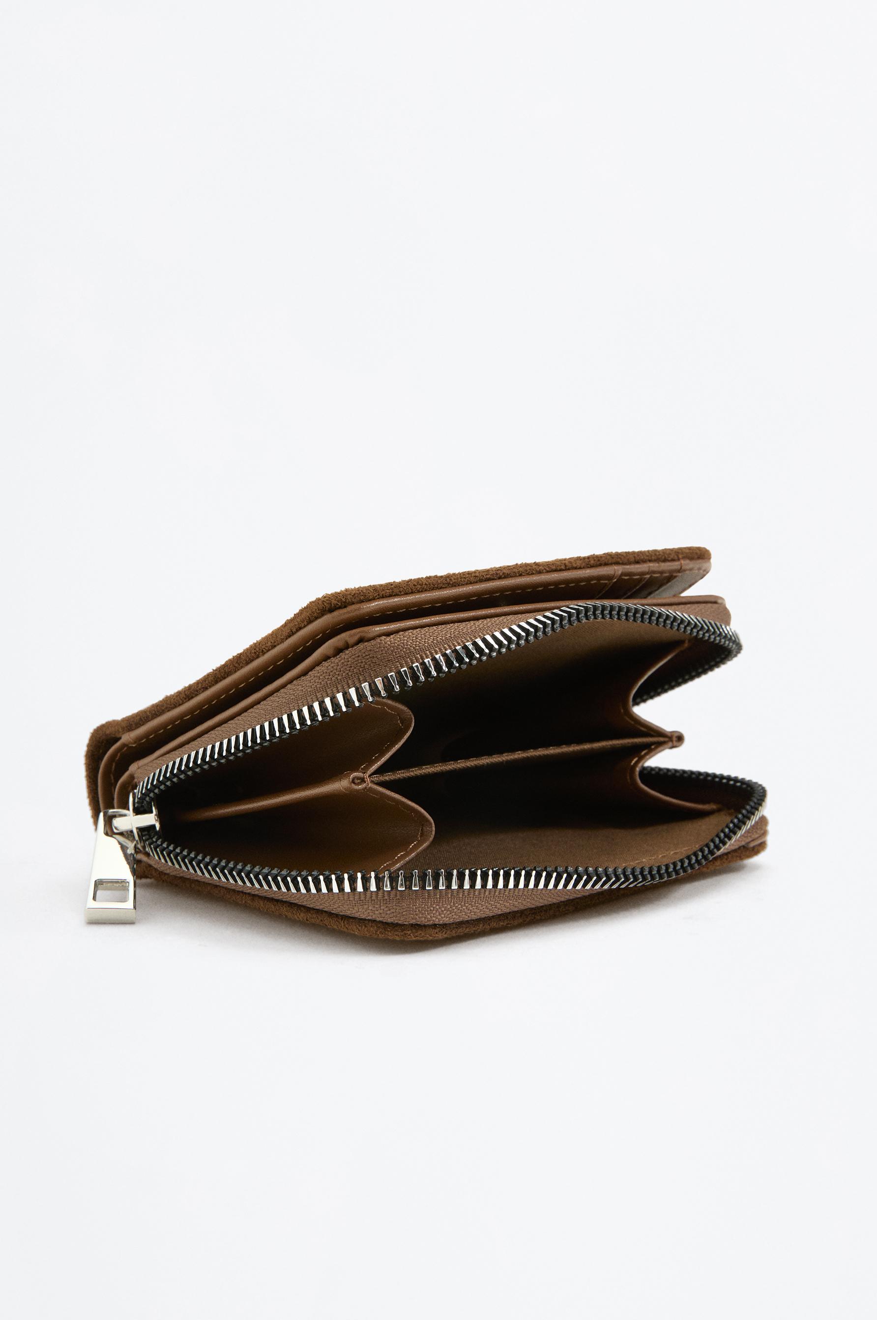 Studded PU wallet — BROWN