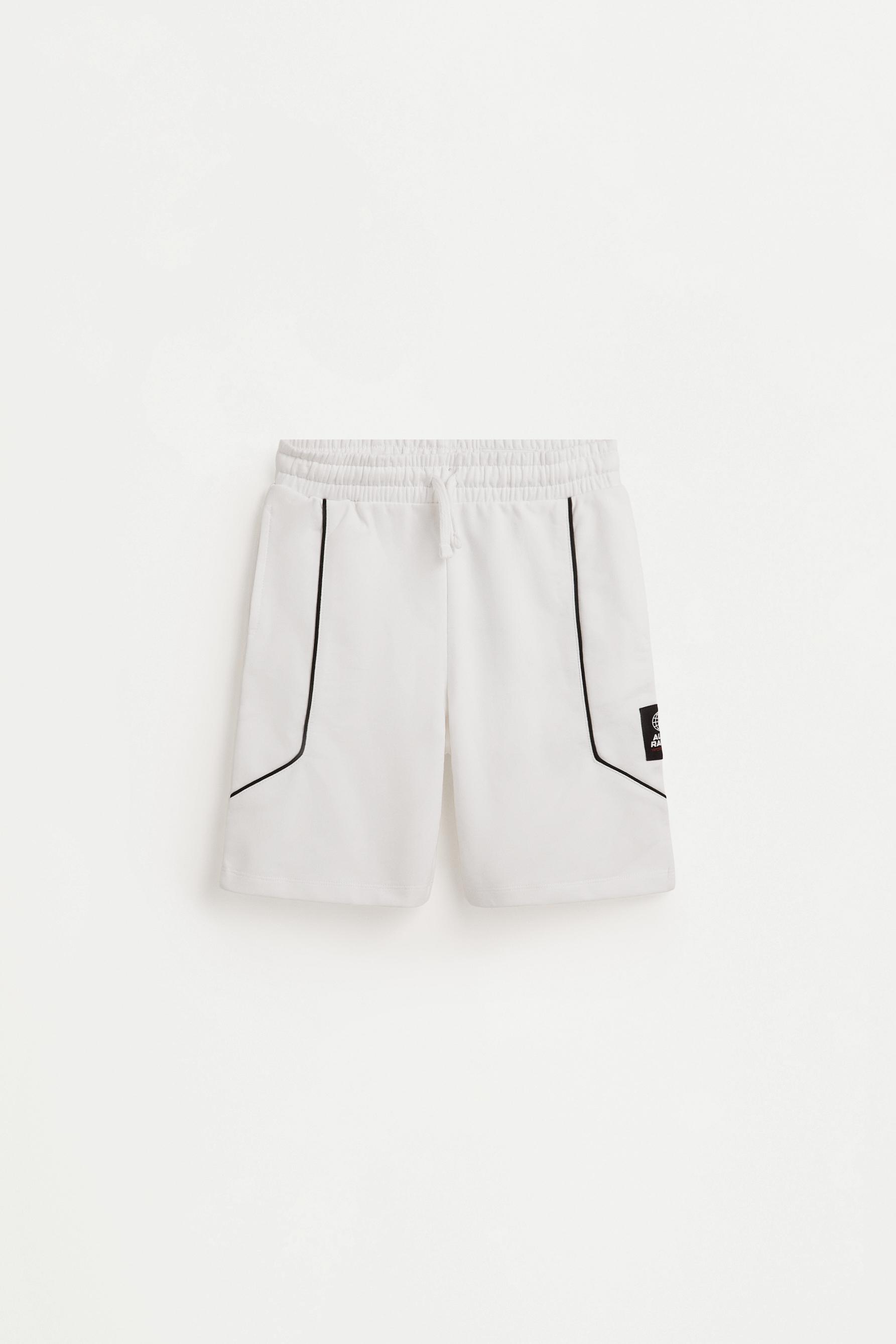 Racing jogger Bermuda shorts — OFF WHITE