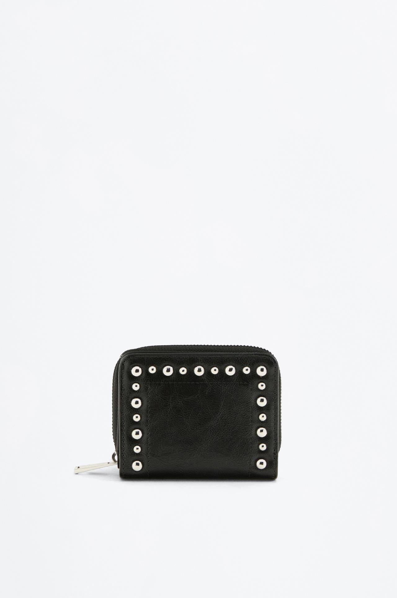 Studded Wallet — BLACK