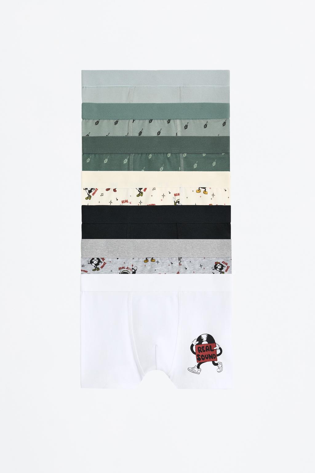 Conjunto de 7 boxers justos com música