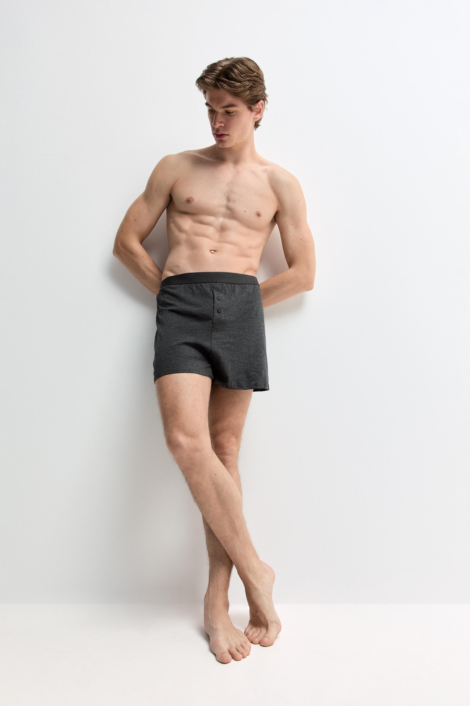 Fluid long boxer shorts (Pack 3) — BLUE