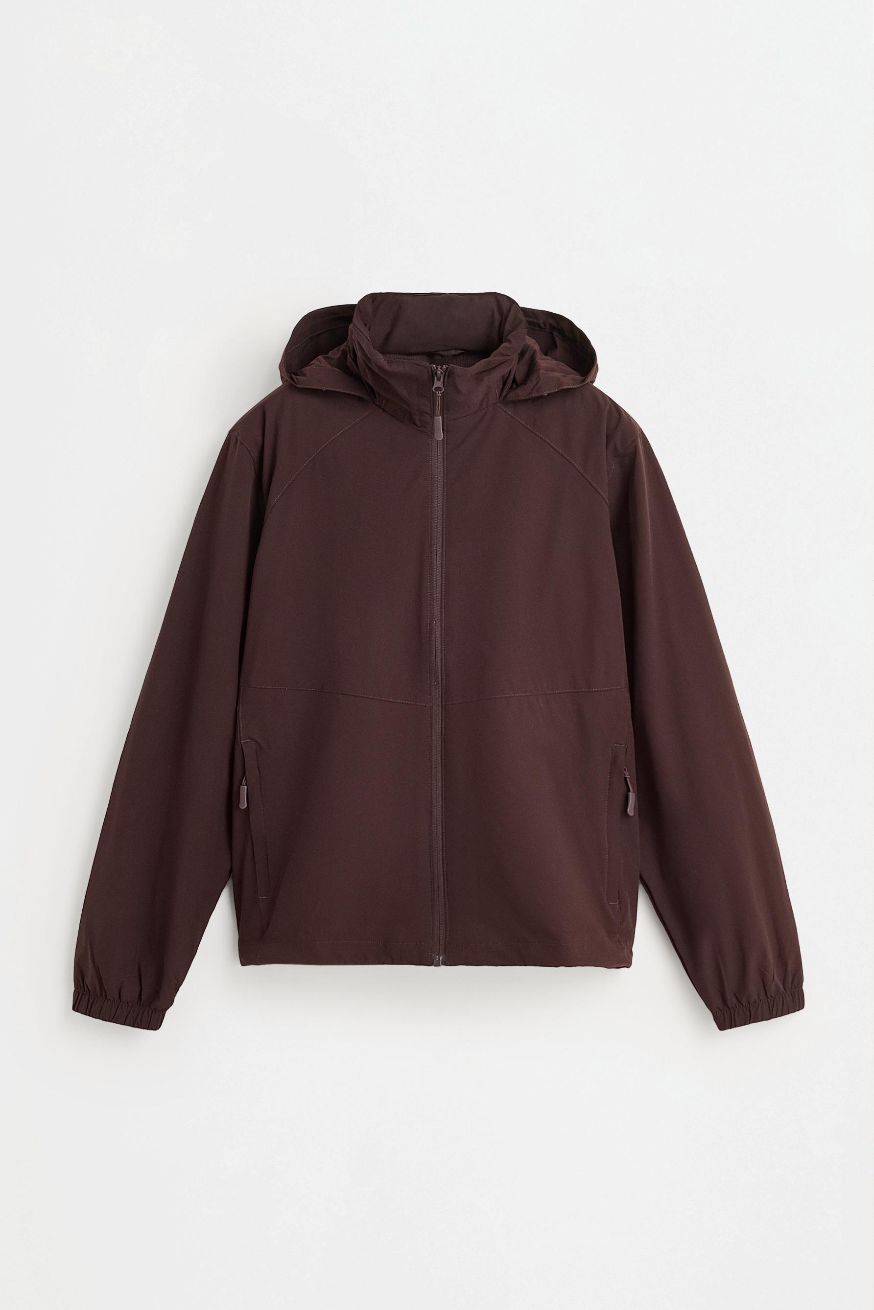 High neck windbreaker — CHOCOLATE