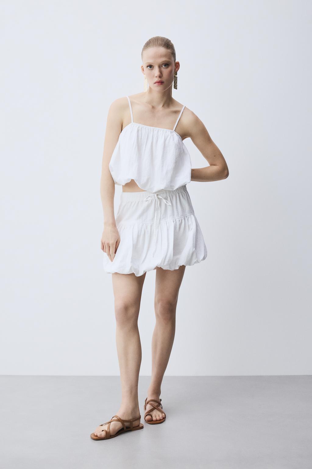 Falda denim globo