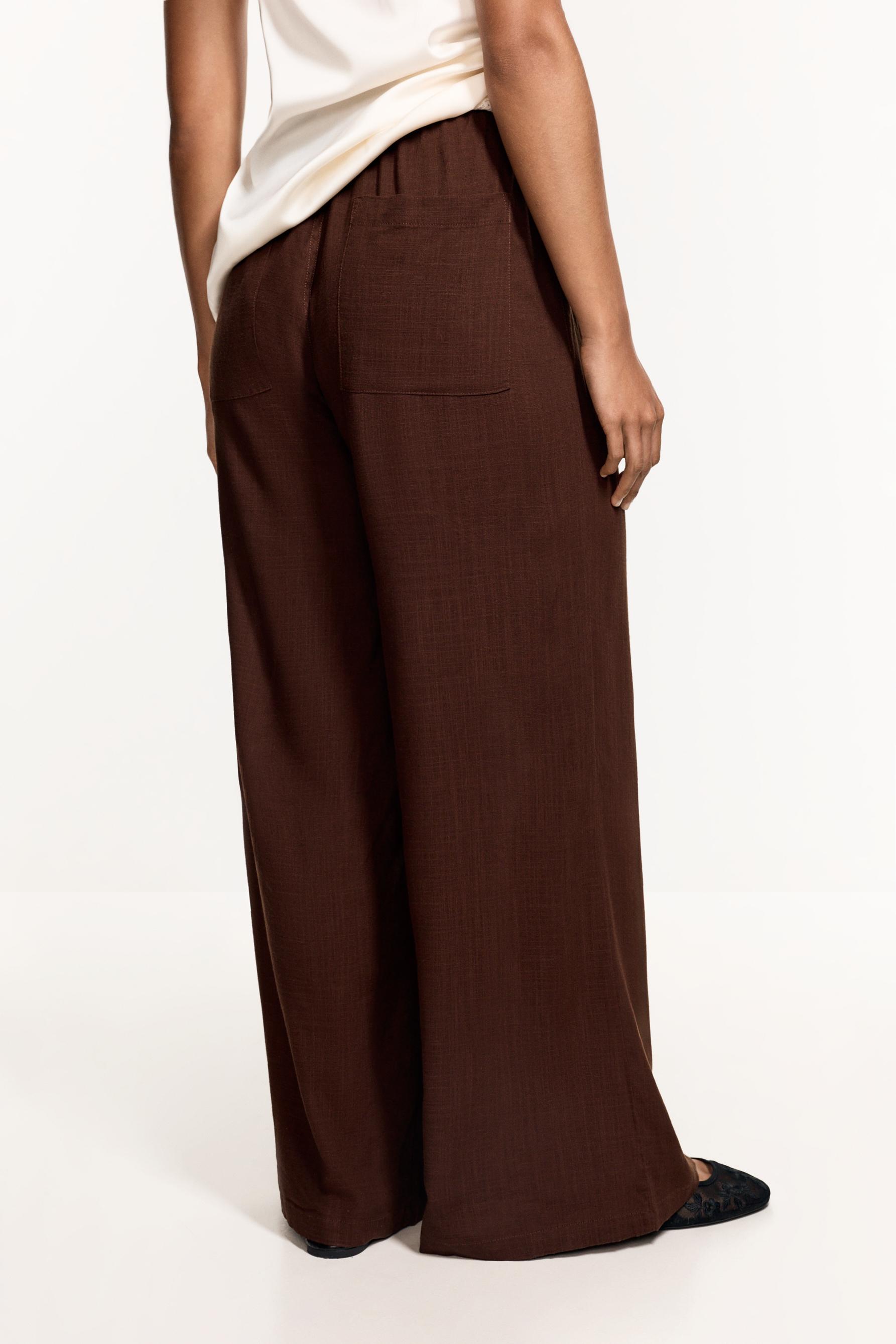 Lightweight wide-leg jeans — BROWN MARL