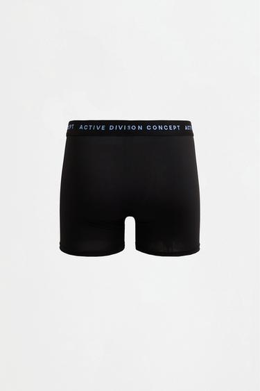 Athletic Long Boxers 3-Pack — BLACK/SILVER 8