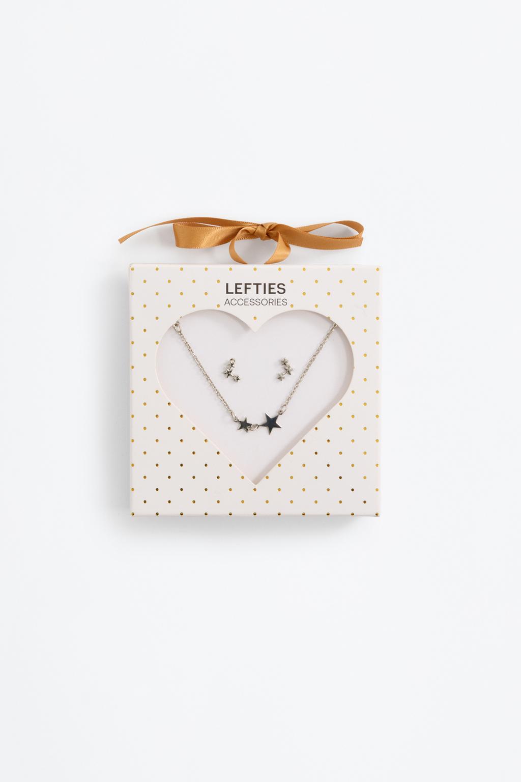 Pack de collar y pendientes estrellas