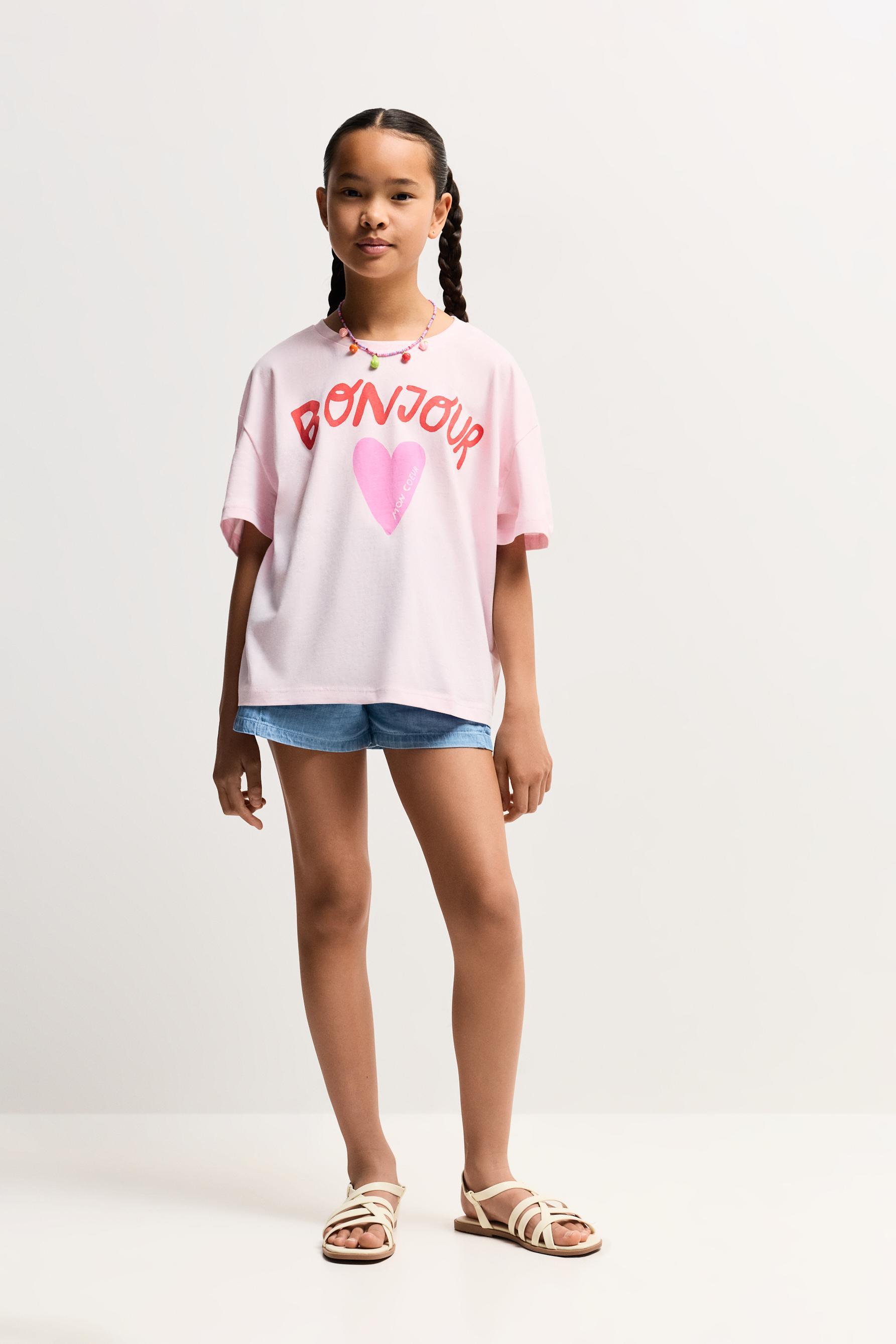 Lightweight denim shorts — FADED BLUE