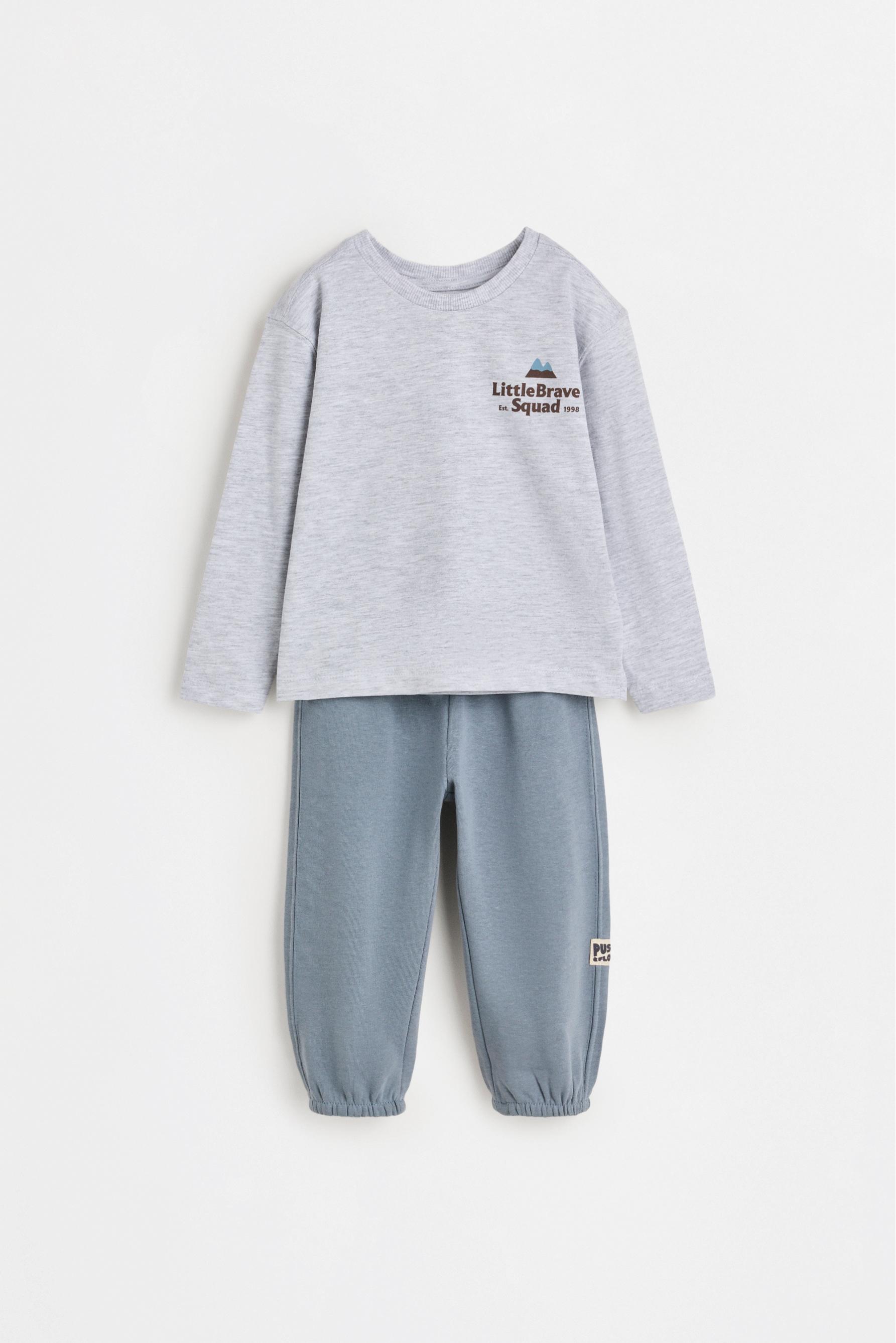 5-pack of T-shirt and fleece pants sets — NAVY