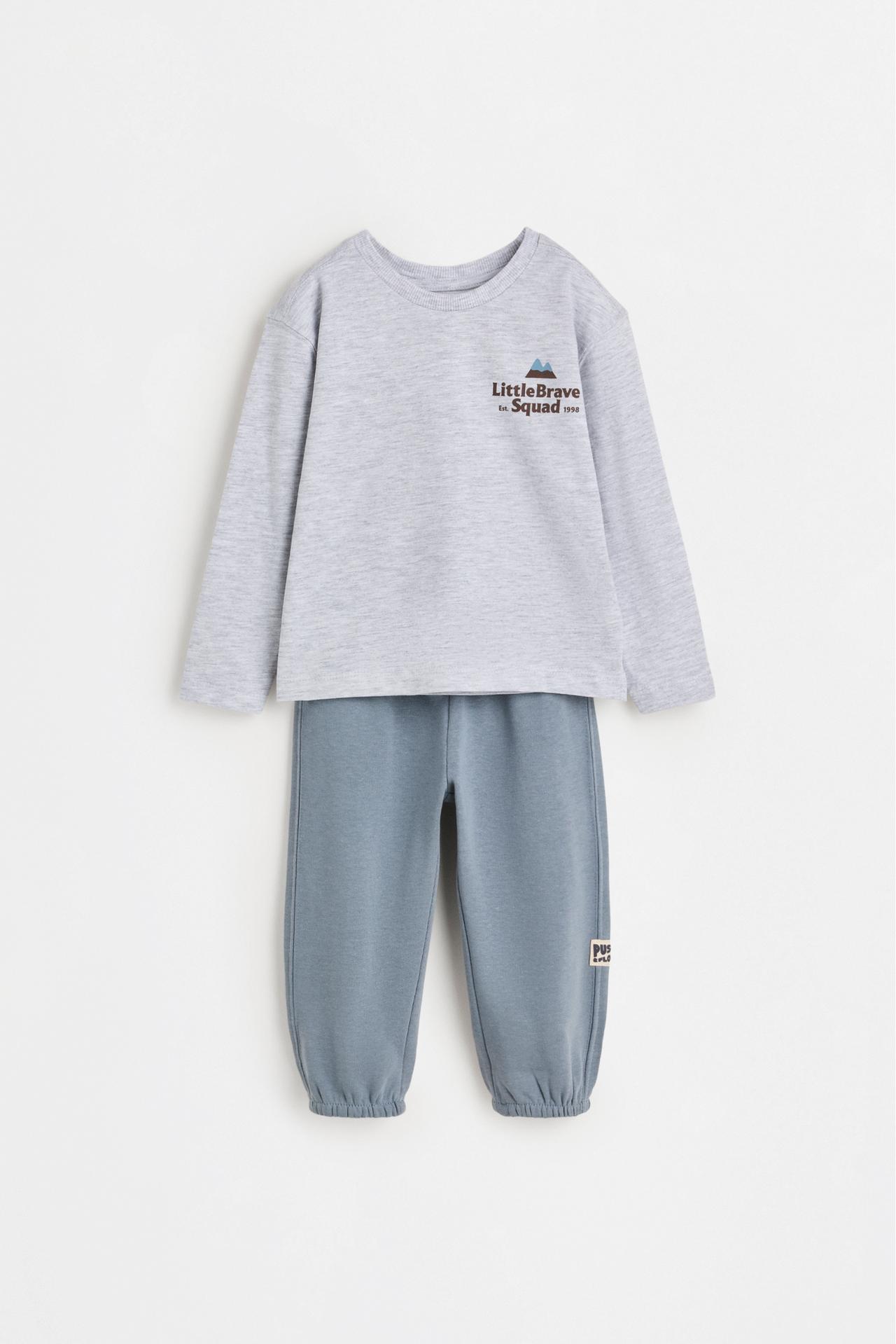 5-pack of T-shirt and fleece pants sets — NAVY