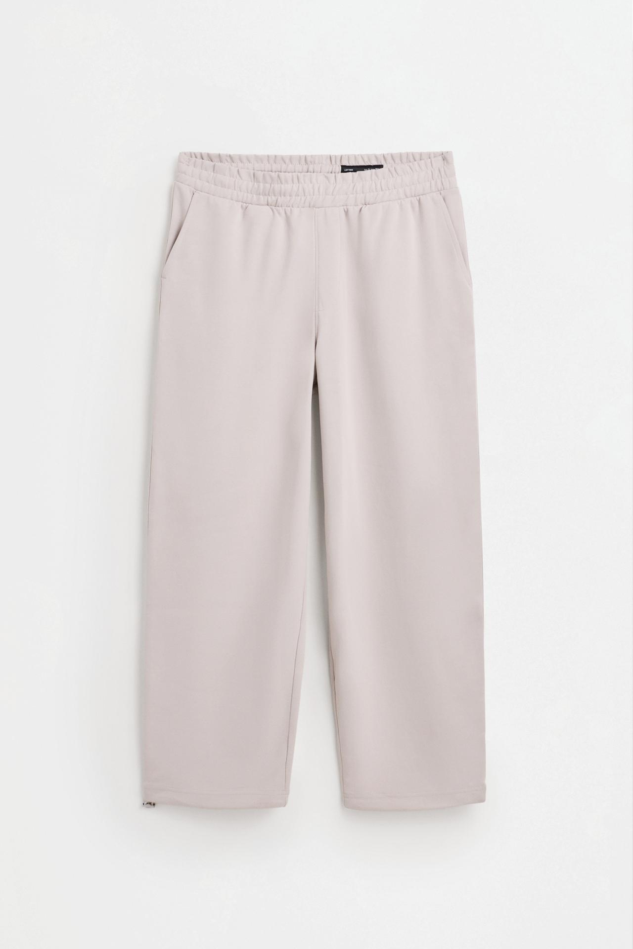 Interlock baggy trousers — PALE GREY