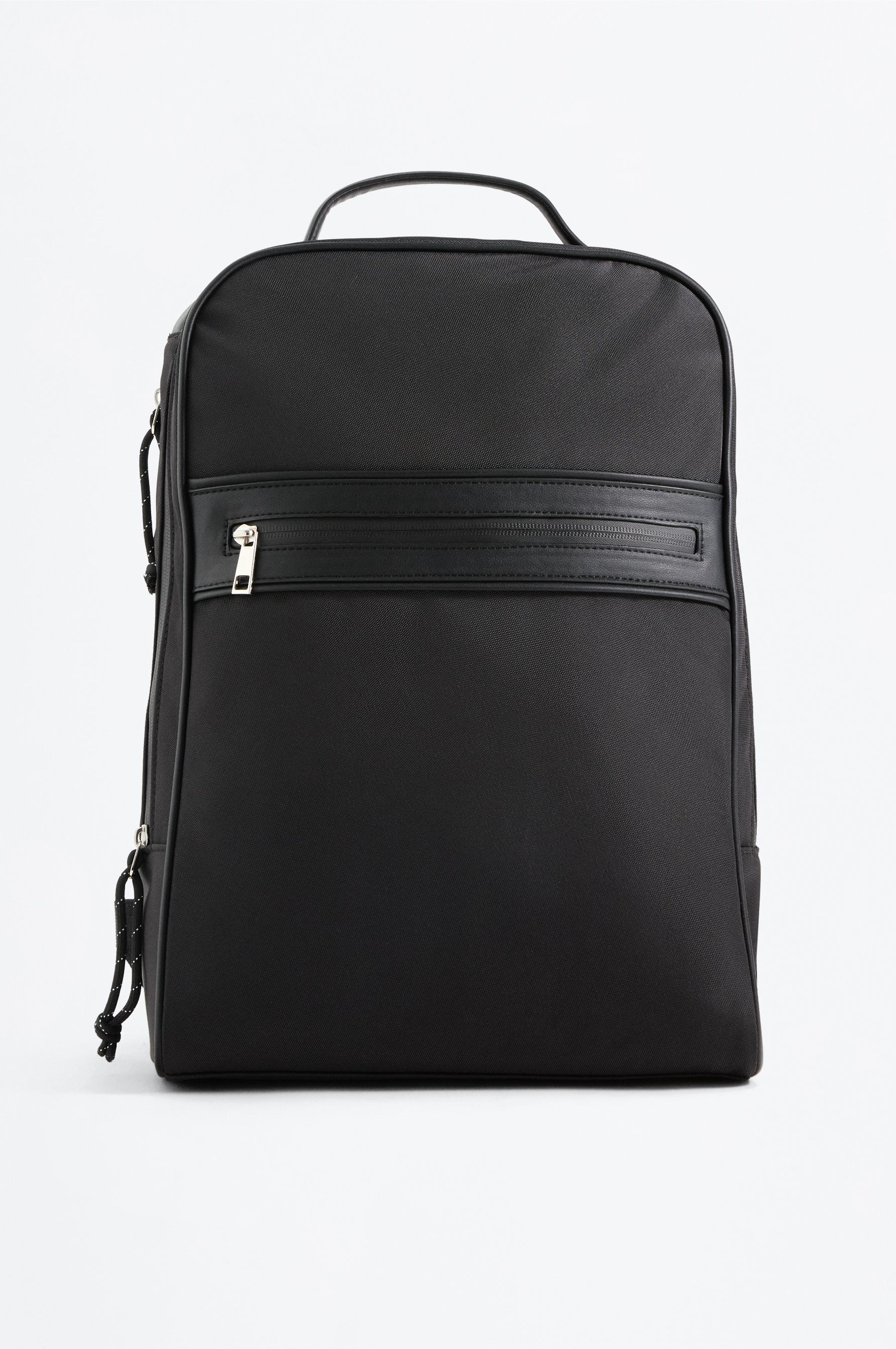 Nylon backpack — BLACK