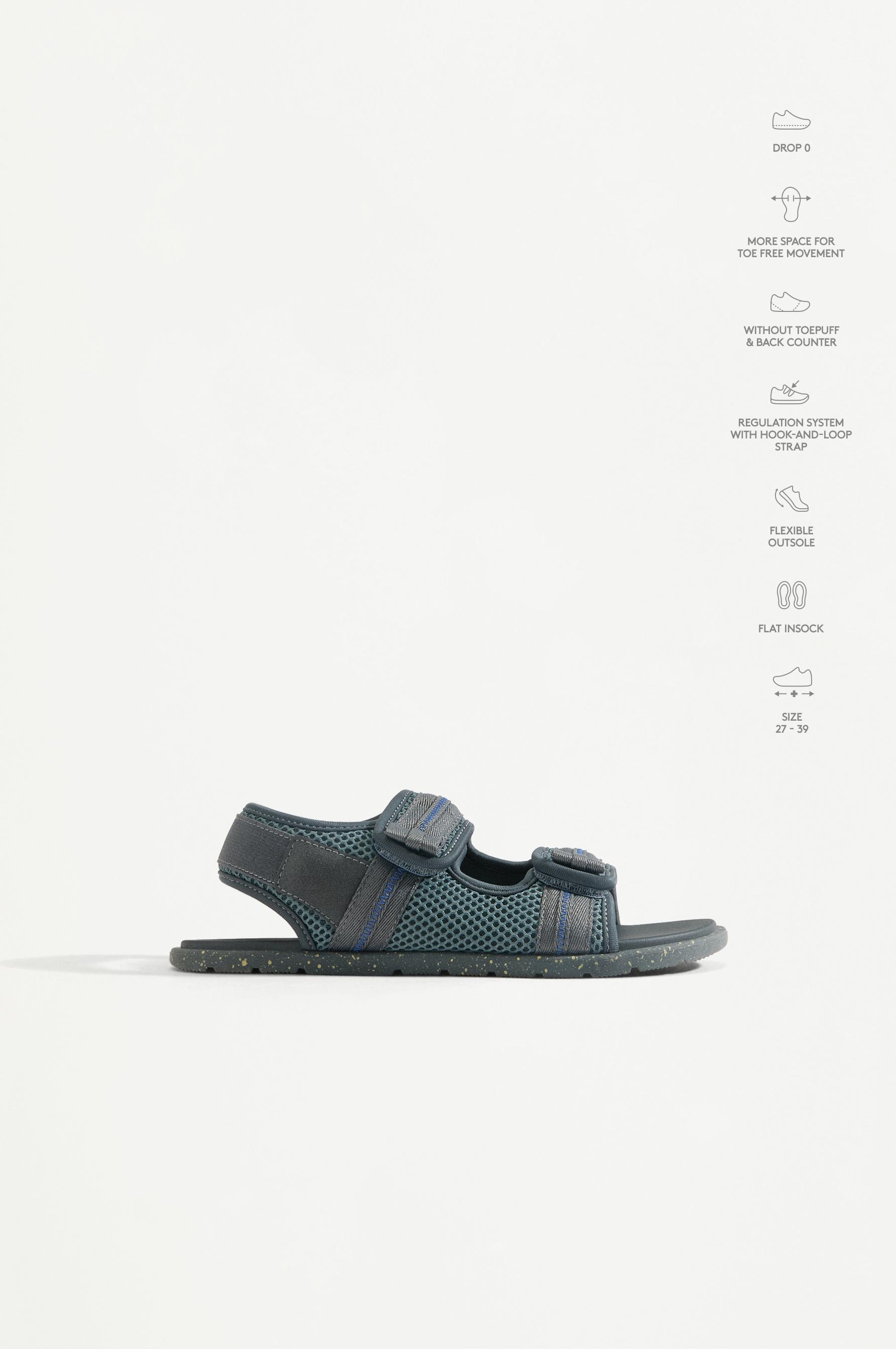 Kids' adventure barefoot sandals — GREY