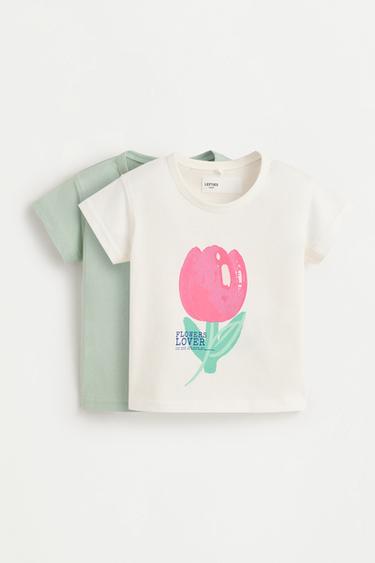 Pack of 2 assorted T-shirts — WHITE 1