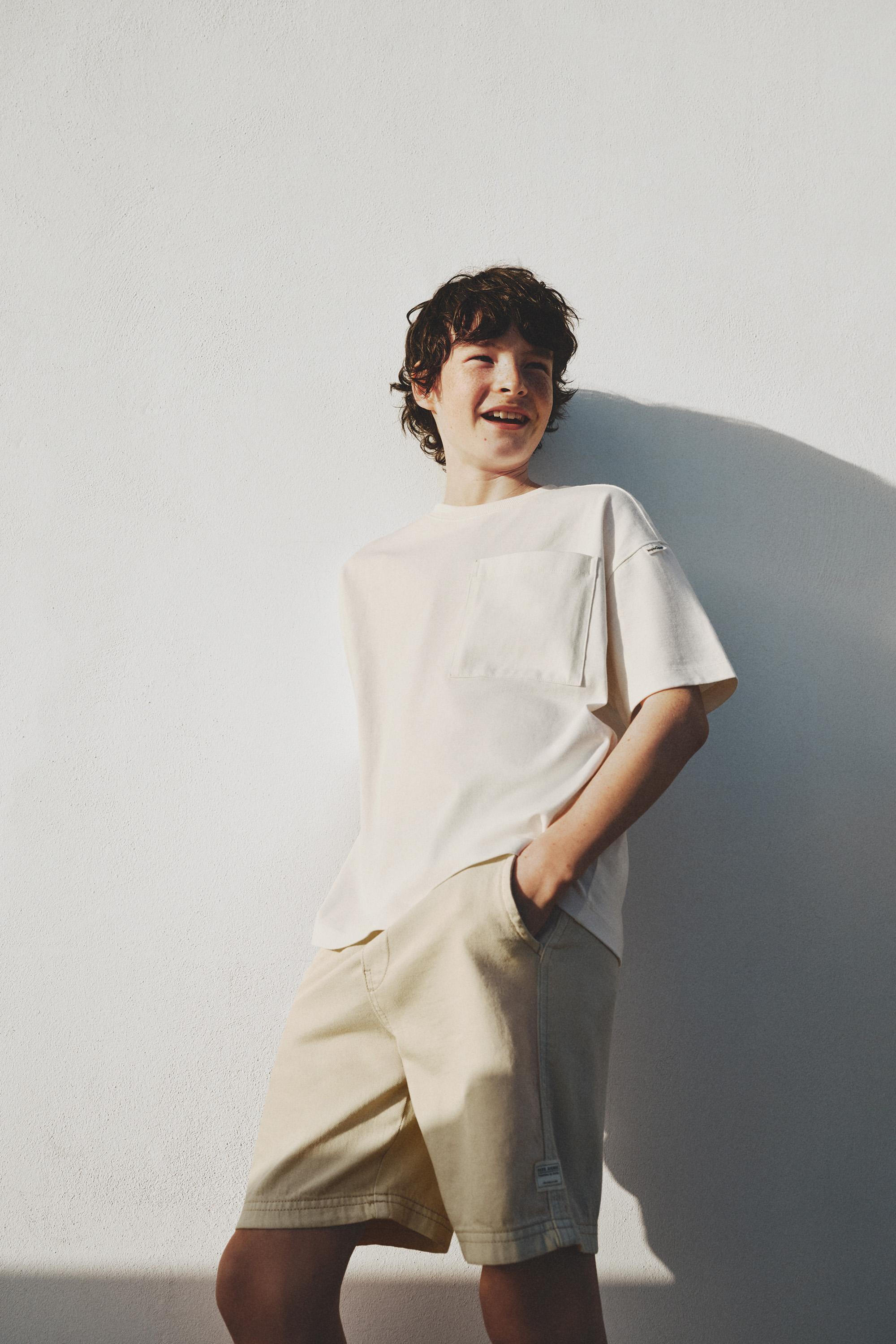 Denim jogger Bermuda shorts — OFF WHITE