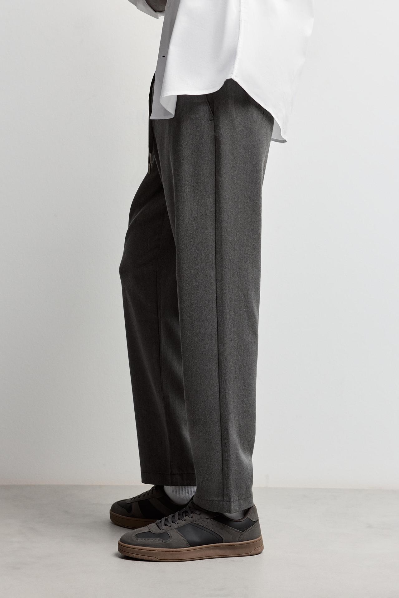 Slim fit tailored joggers — DARK GREY MARL