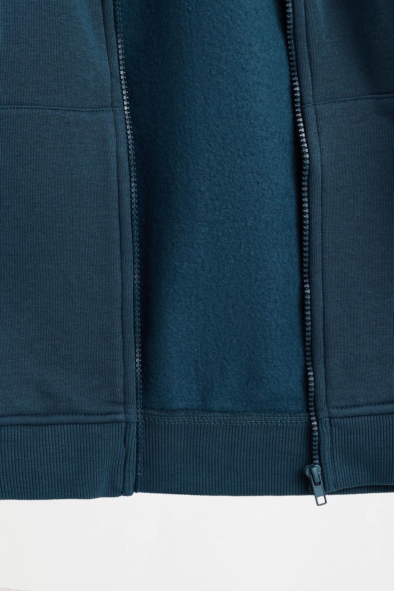 Zip-up hoodie — PETROL BLUE