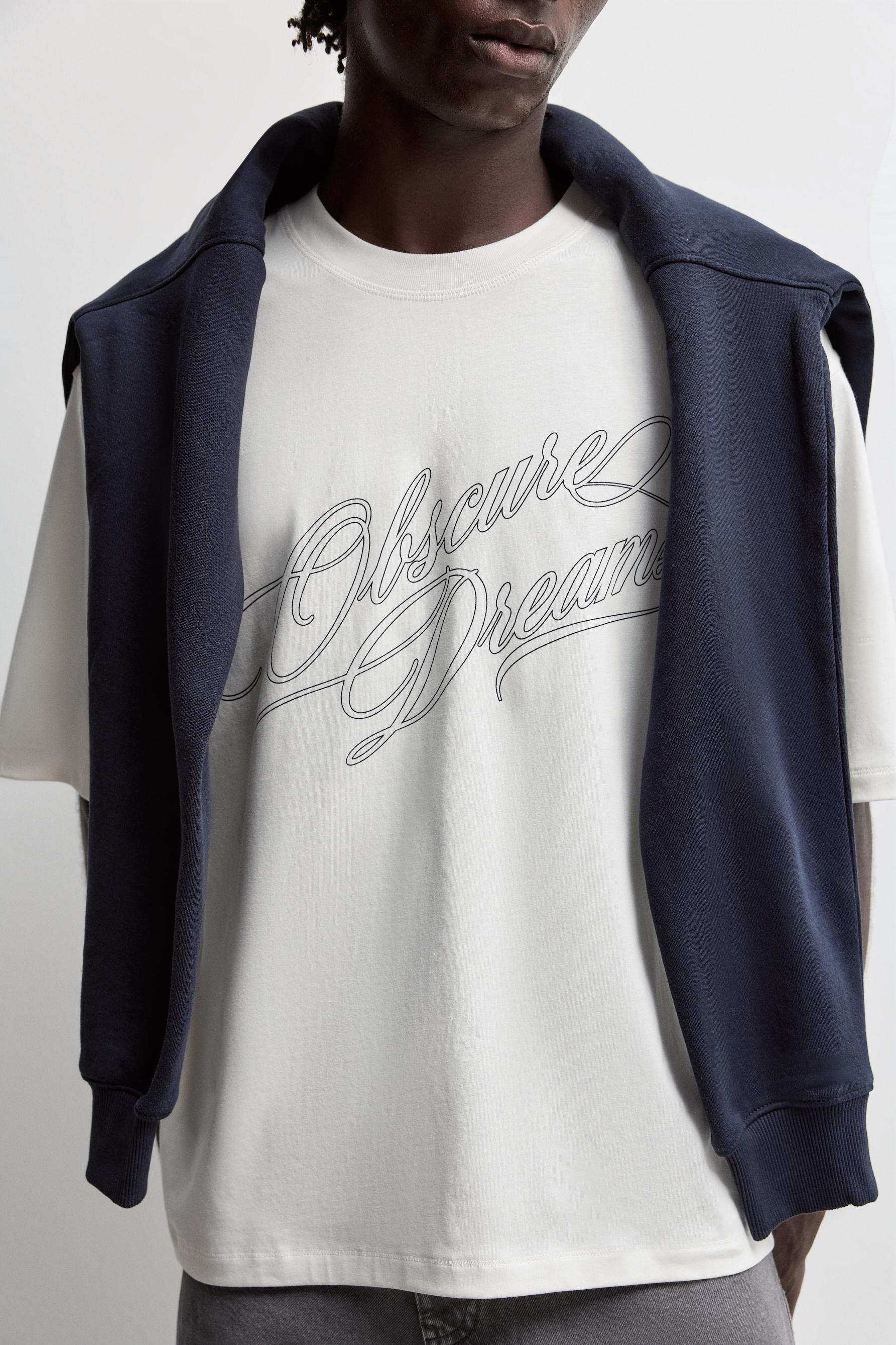 Oversize printed T-shirt — OFF WHITE